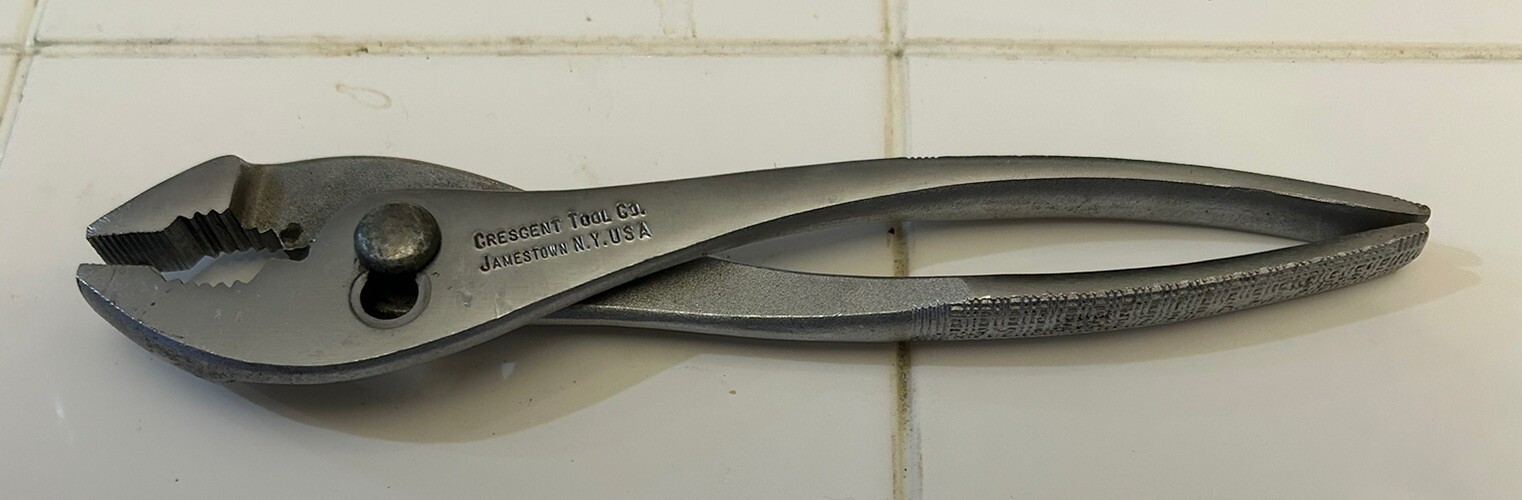 CRESCENT 8″ SLIP JOINT PLIERS USA- VINTAGE