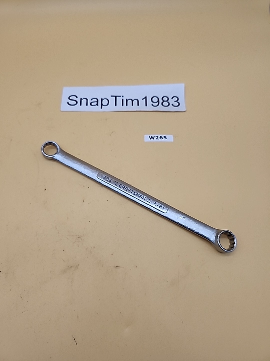 Craftsman Vintage NEW Vv-43924 9/16in. x 5/8in. Double Box End Wrench USA