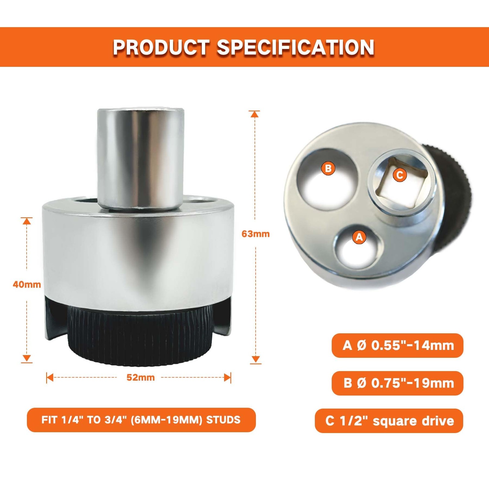 Saca Espárragos Rotos Dañados 1/4″ a 3/4″ Extractor Pernos Barridos CrV Easy Out