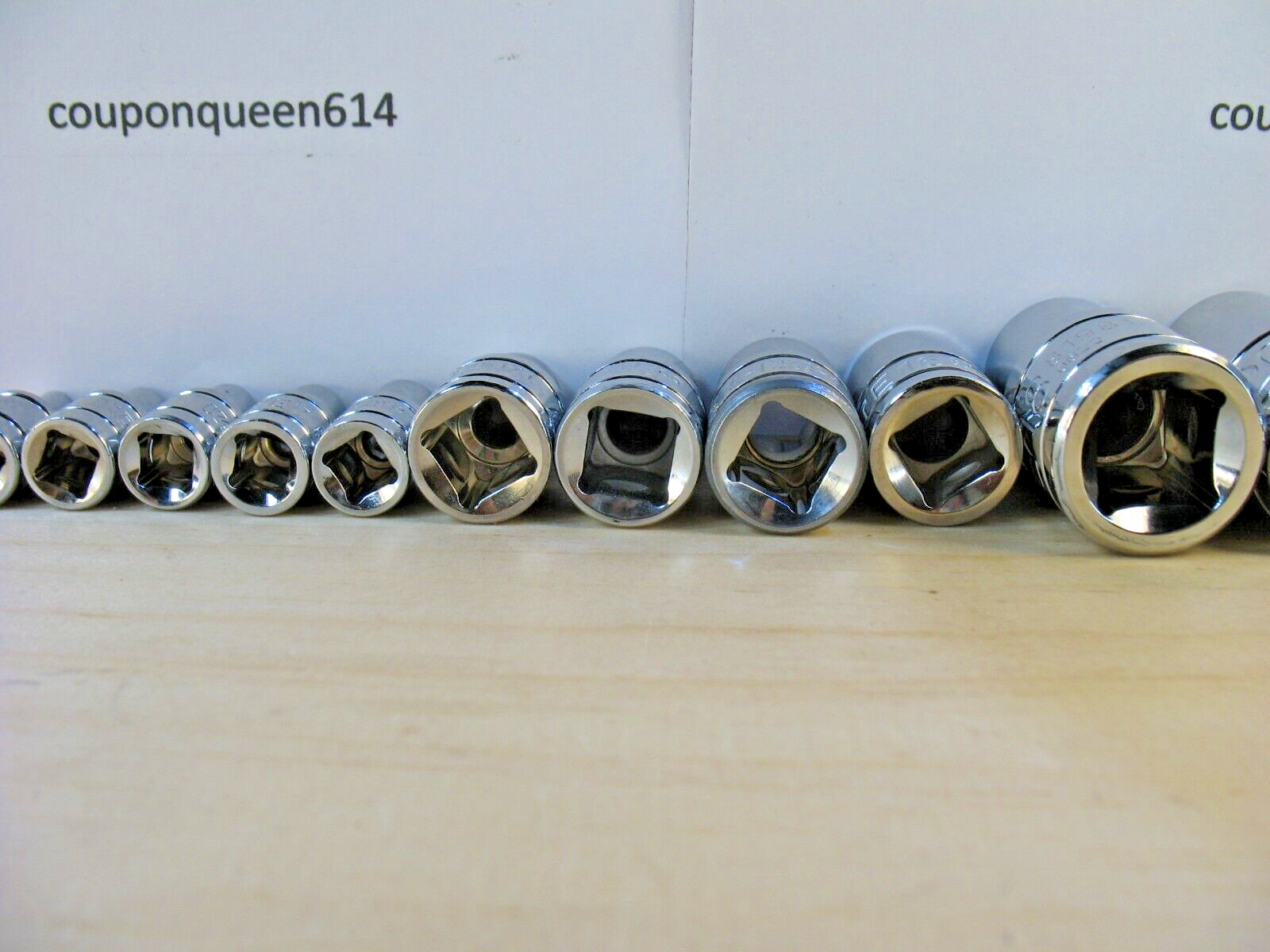 Set of 13 Kobalt 1/4″, 3/8” & 1/2″ Drive External Torx 6 Point Sockets-Brand New