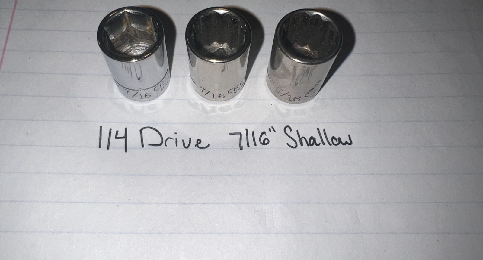 Craftsman USA 1/4″ Dr – SAE and Metric Shallow Socket 6 and 12 Point Pick Sizes!