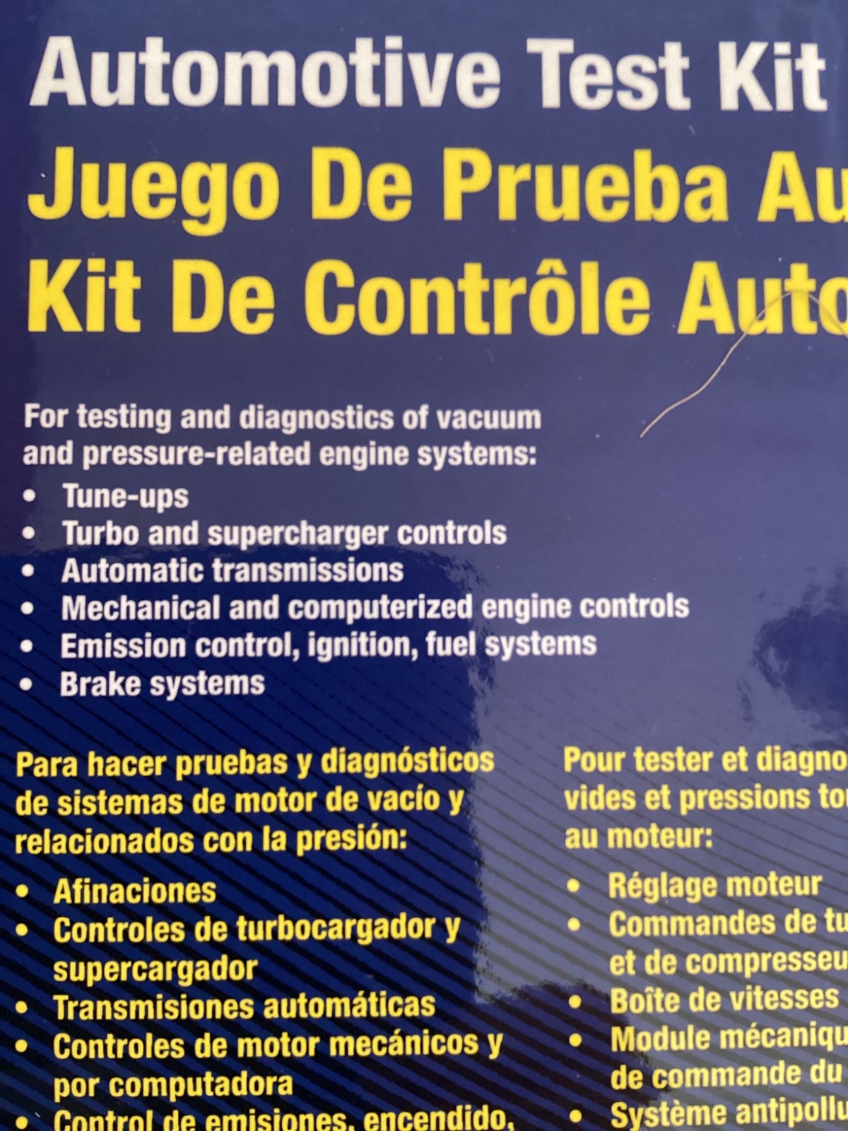 BLUE POINT By SNAP ON NEW Automotive Vacuum And Pressure Test Kit SEALED YA4000B