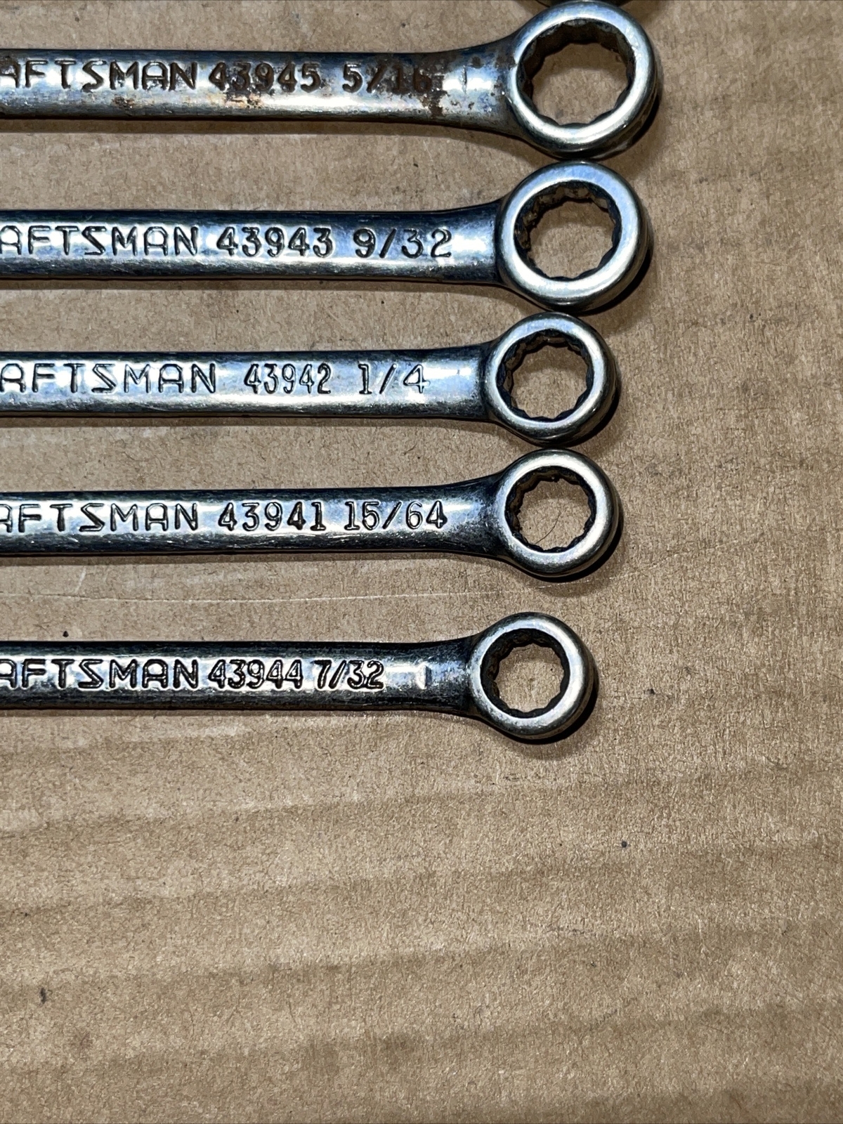 Vintage Sears Craftsman USA 8 Piece Combination Ignition Wrench SAE 13/64 – 7/16