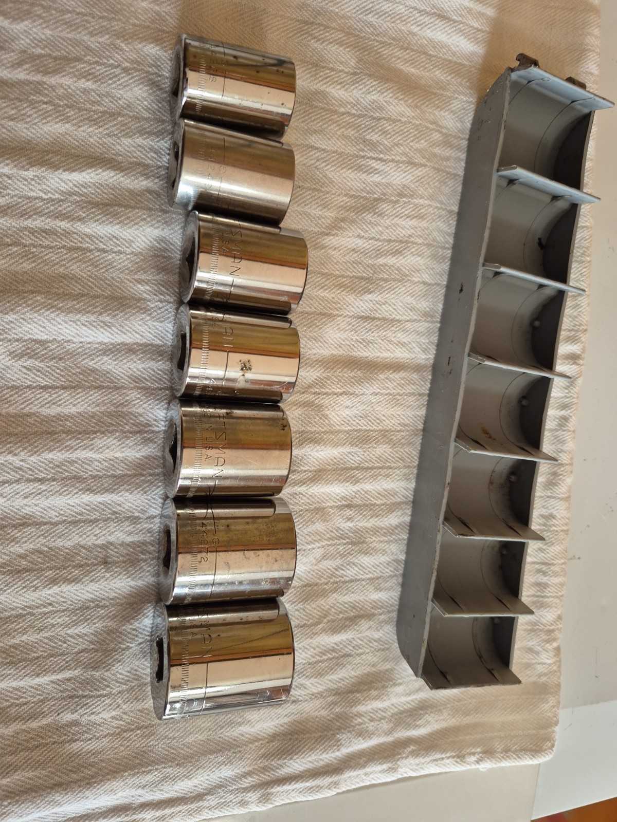 Craftsman (G) 7 Piece MM Socket Set 12 Pt. 1/2″ Drive Made In USA