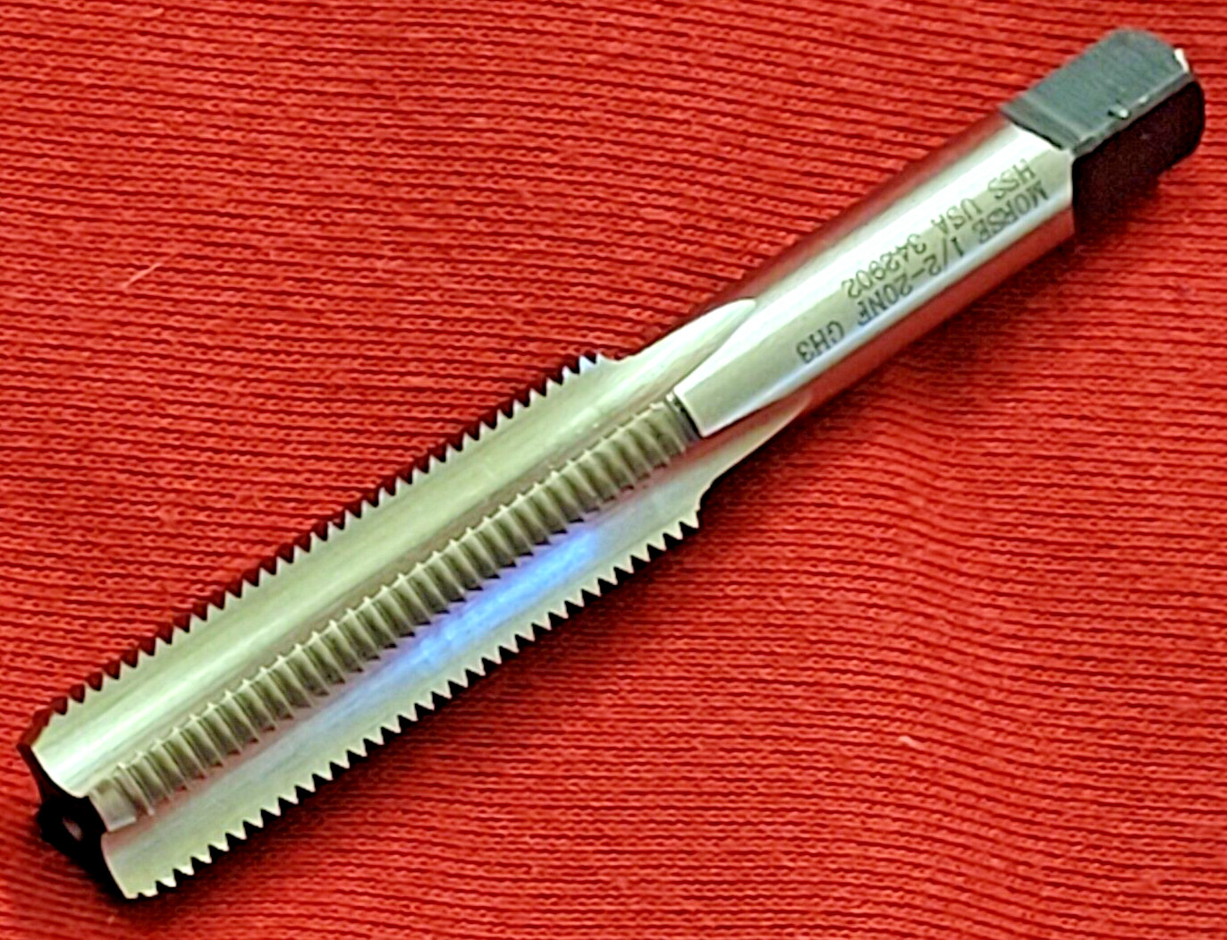 1/2-20 UNF GH3 Bottom Tap Morse MT3732643 HSS 4FL USA Hand Tap