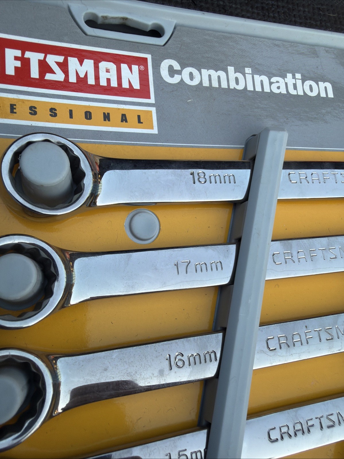 Sears Craftsman Professional Full Polish Metric Wrench Set 9pc 47239 Long Beam