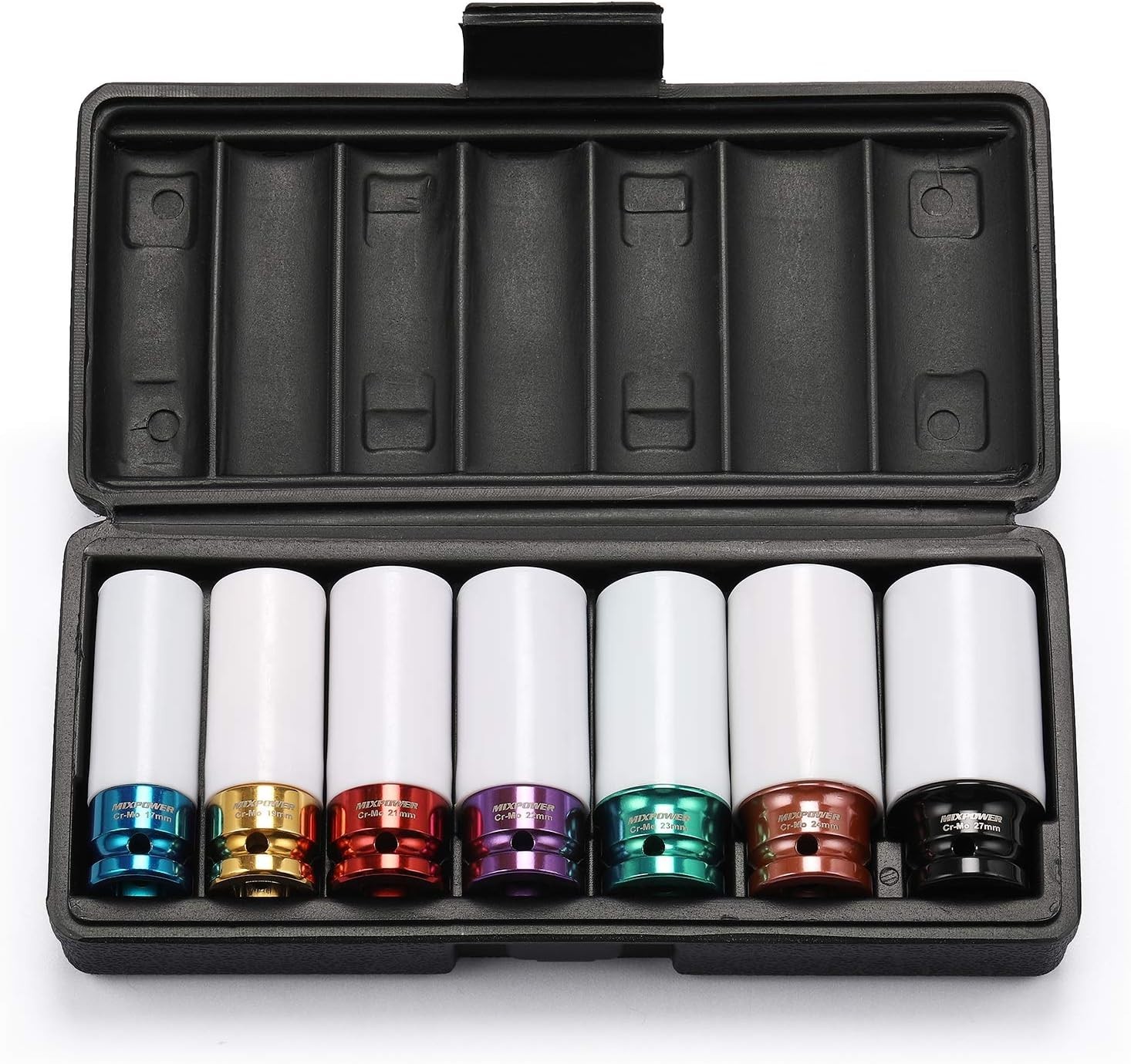 1/2″ Drive Thin Wall Deep Impact Socket Set – 17mm to 27mm, Non-Marring
