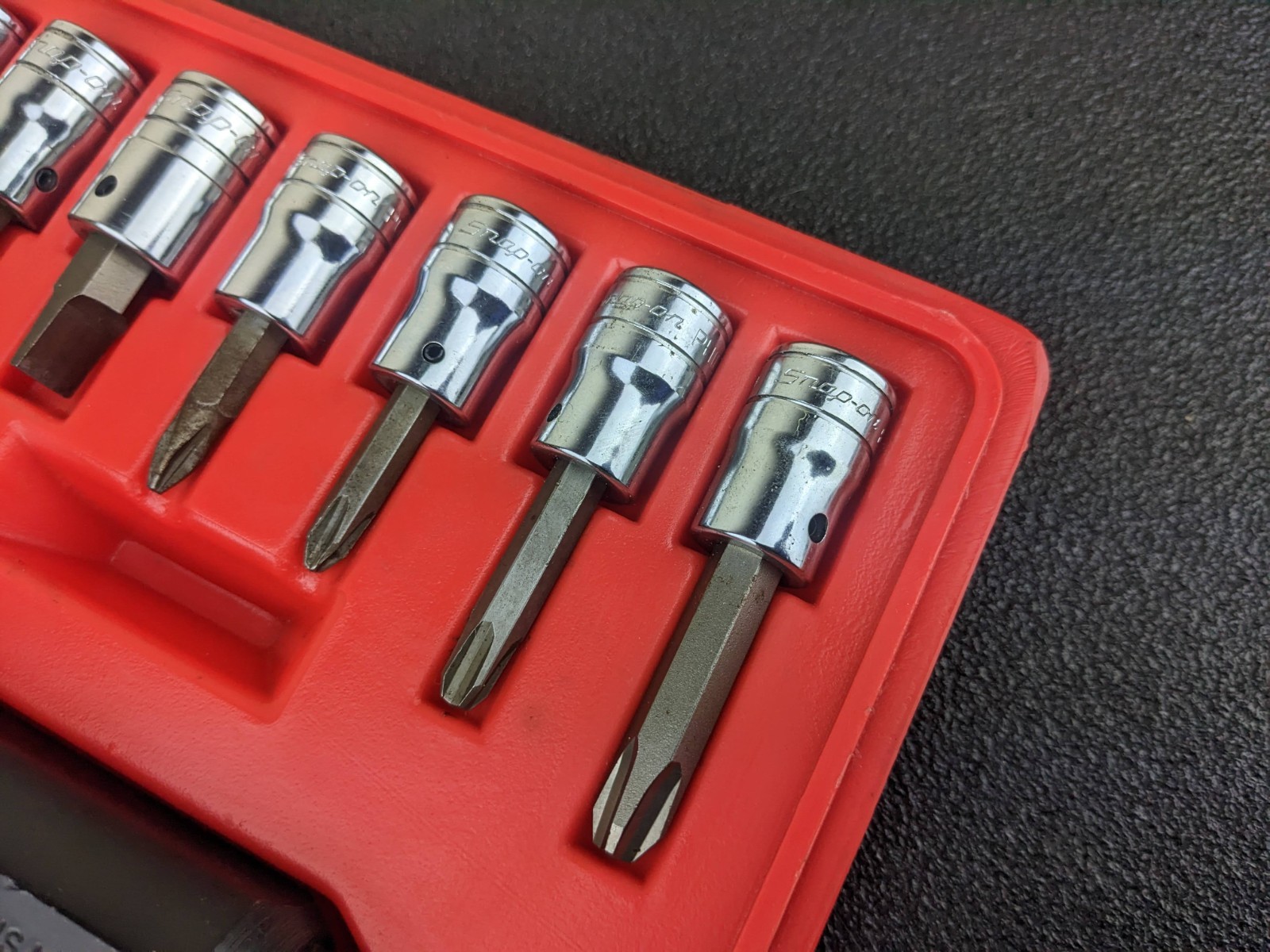 #bp060 Snap On Tools PIT208 EPIT208 3/8” Impact Driver Set 8 pcs with Case