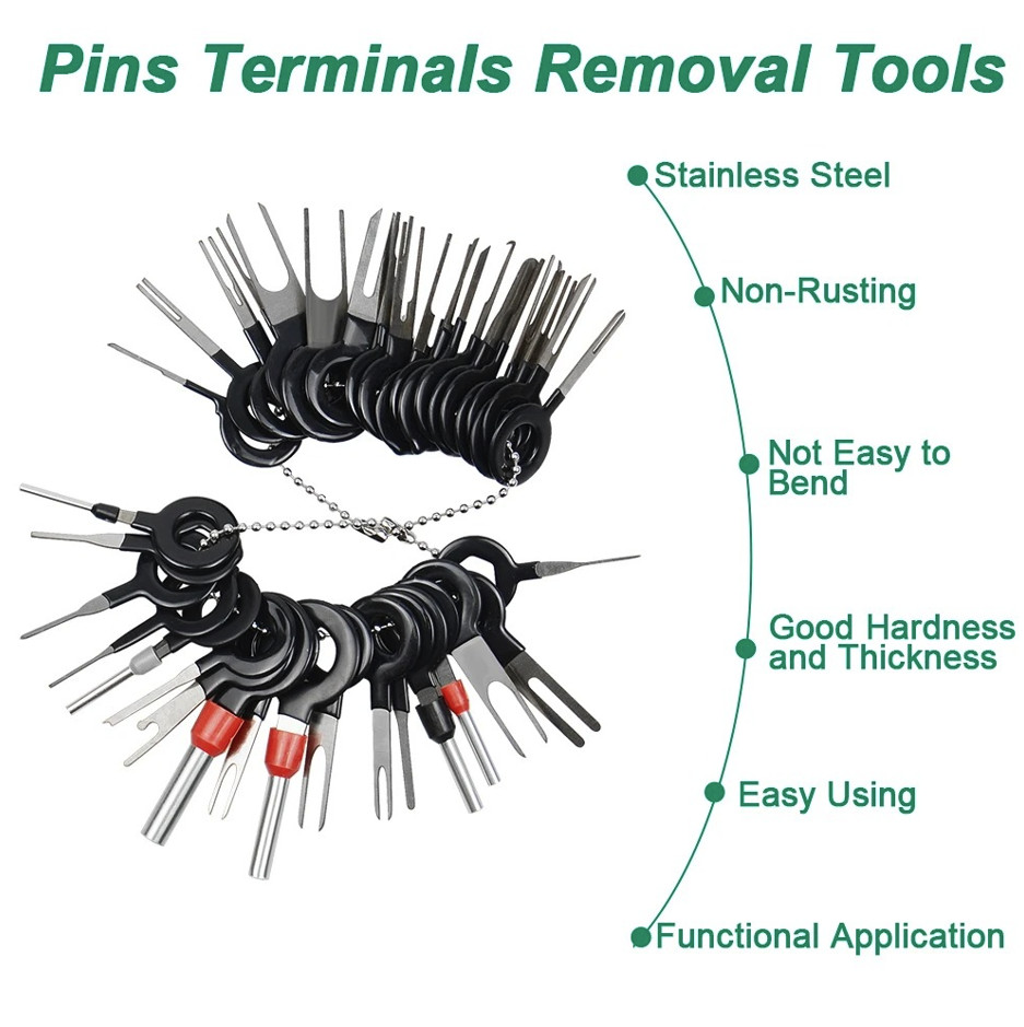 11/18/26pcs Car Terminal Removal Tool Set Wiring Pin Extractor Connector Kit