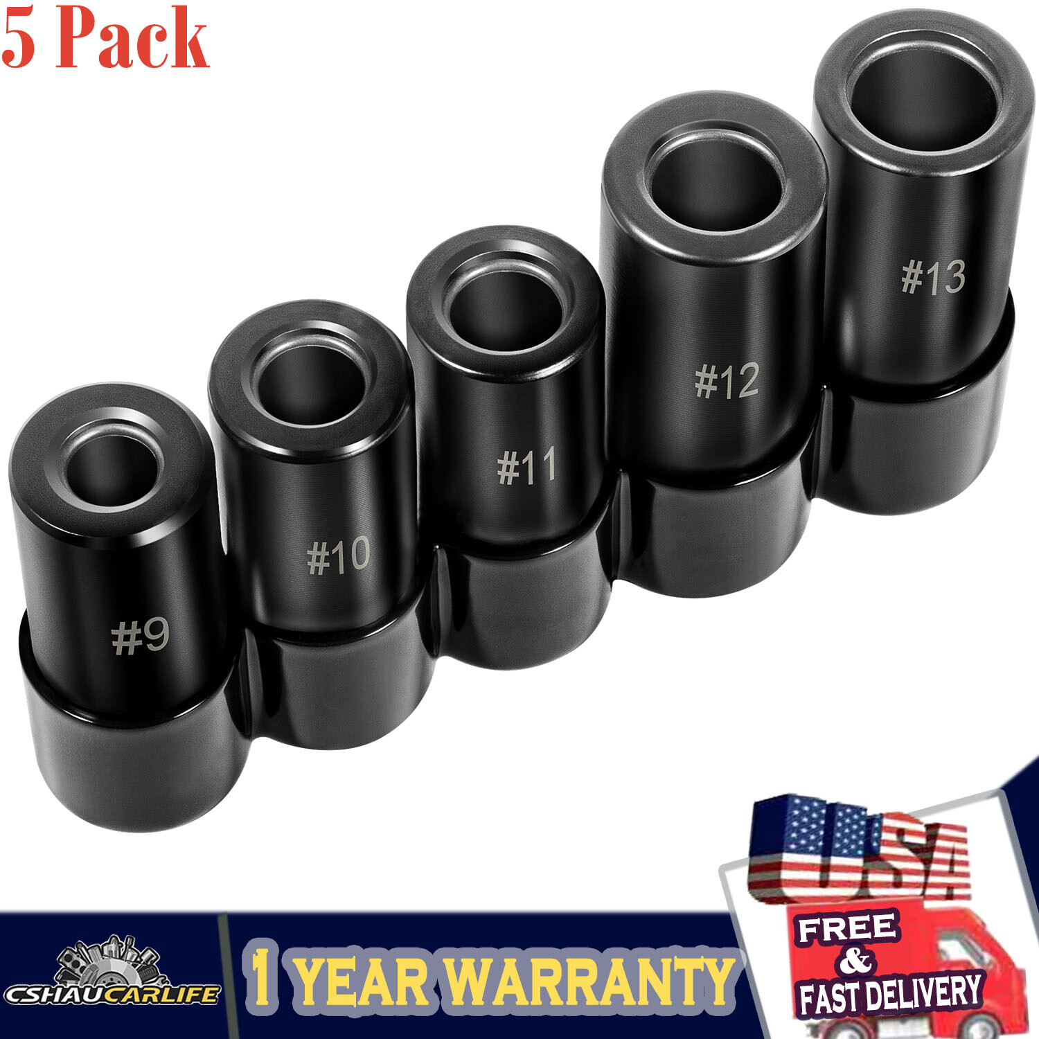 71670 Large Standard Tap Socket Set 5/8″ 11/16″ 3/4″ 7/8″ 1″ Taps 1/2″ Drive