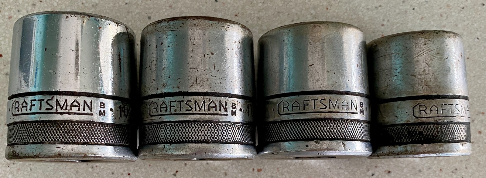 Craftsman Vintage BM 3/4″ Drive Socket Lot 12 Point 1 1/4 1 3/8 1 7/16 1 1/2