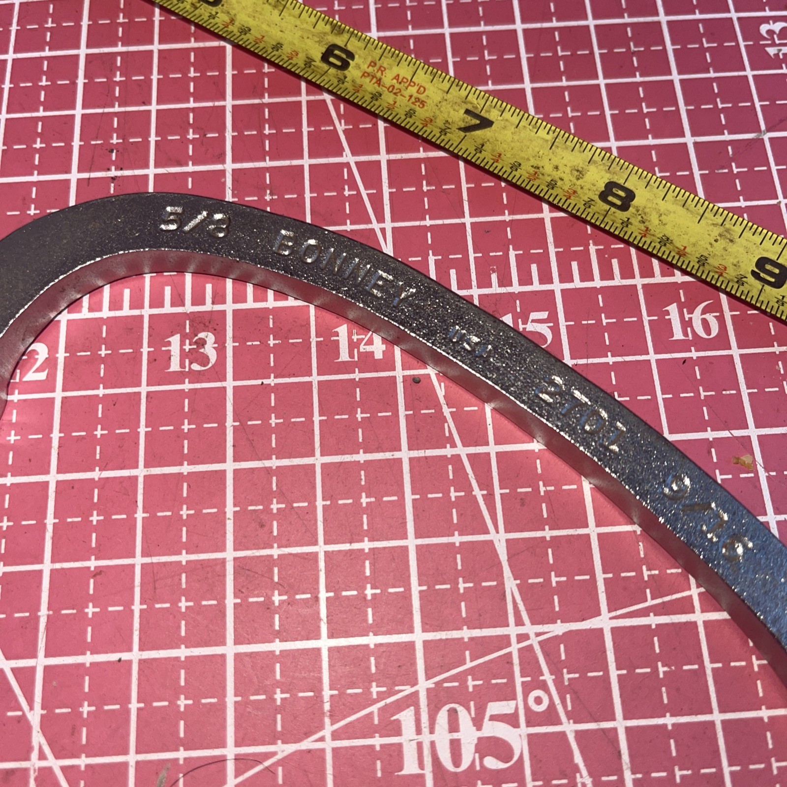 NOS Bonney USA 2701 5/8 In X 9/16 In SAE Obstruction 12 Point Wrench Banana Dist