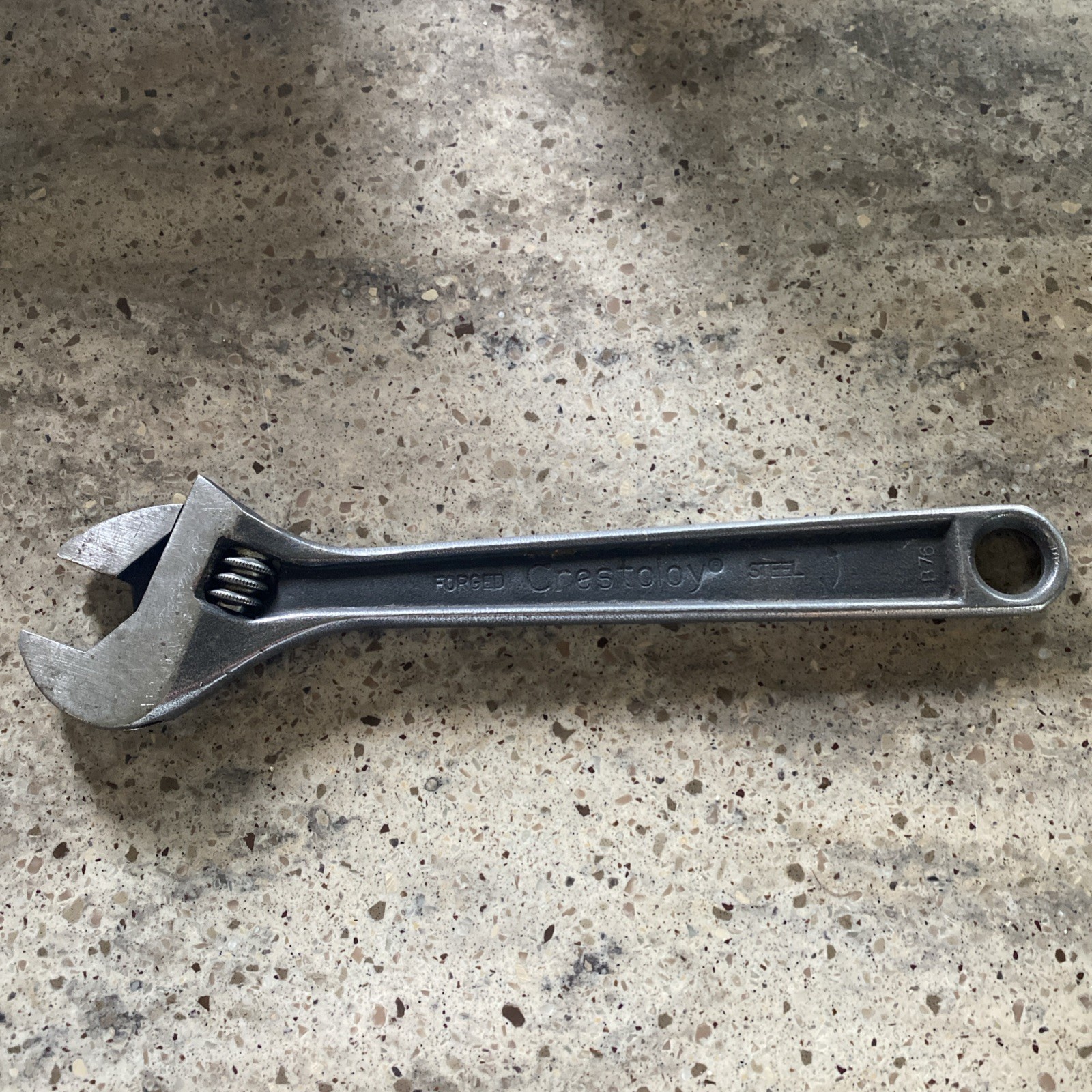 Vintage Crescent Crestoloy 10” Adjustable Wrench Made In USA Black Oxide