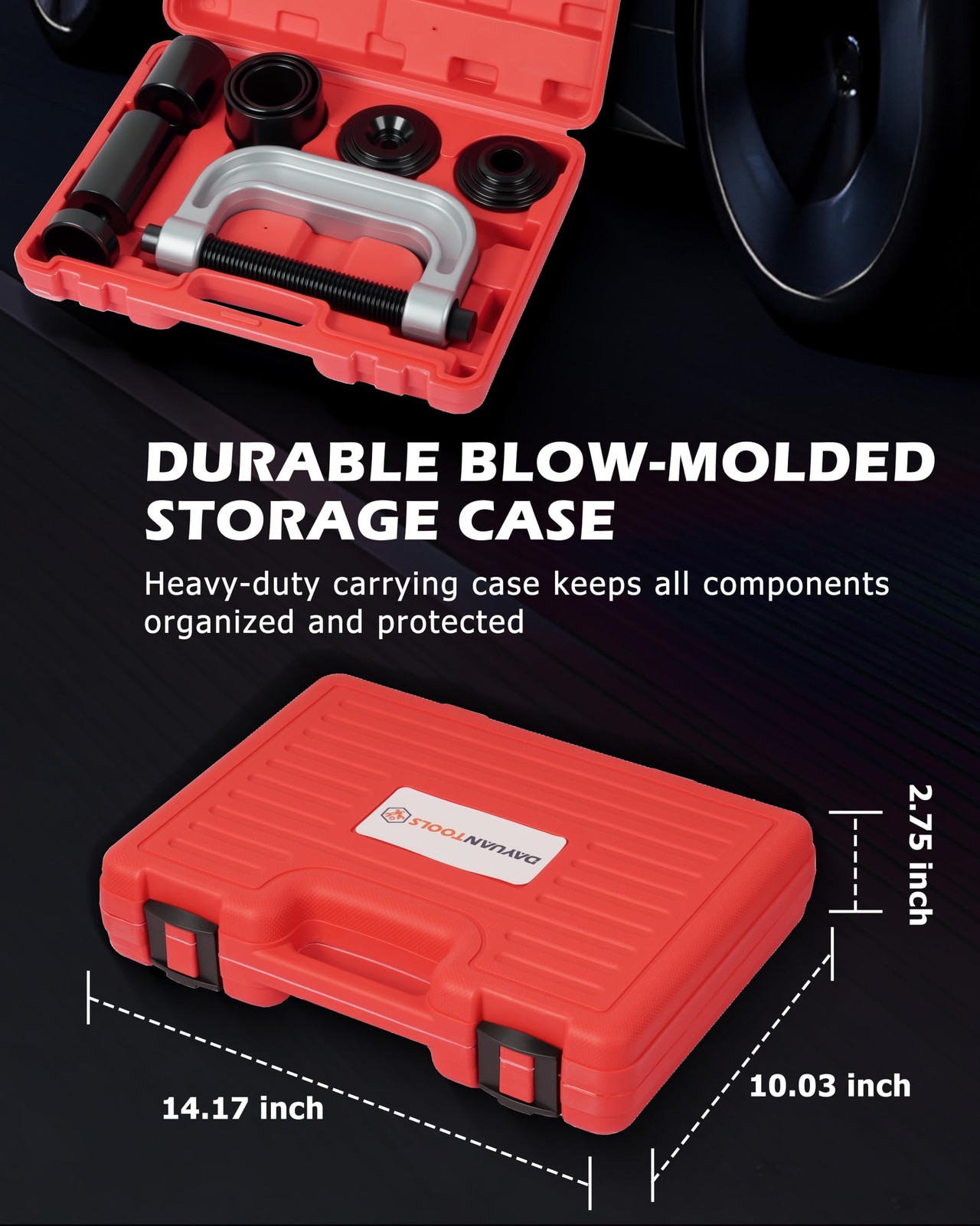 Red Ball Joint Press U Joint Removal Tool Kit With 4×4 Adapters Case