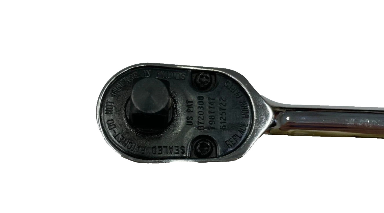 Snap-on 3/8″ drive BLACK Hard Handled Long Ratchet FHLD80 USA NEW