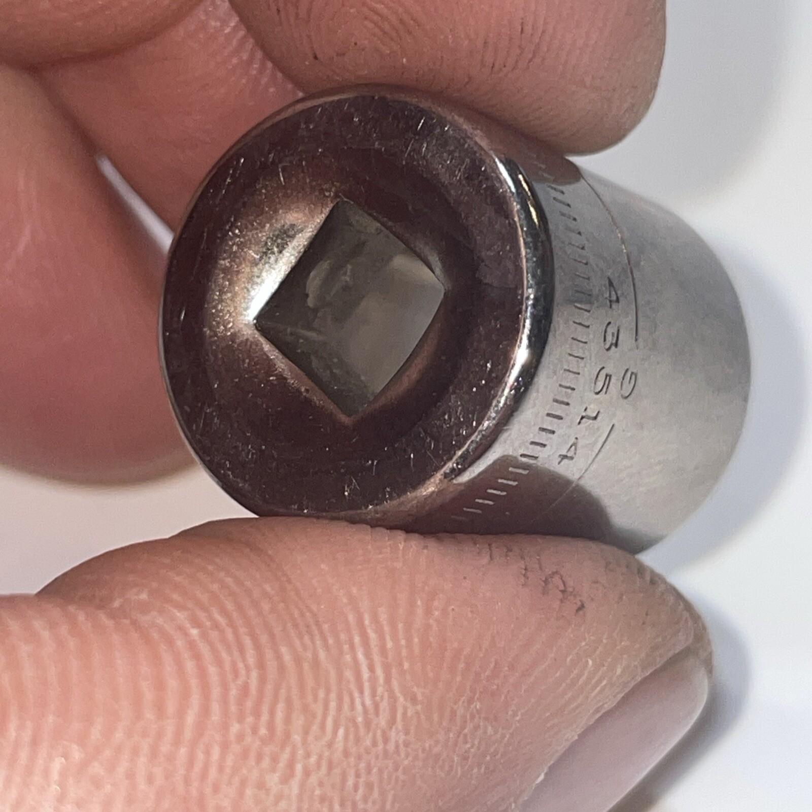 Vintage Craftsman USA 13mm 6 Point 1/4″ Drive Shallow Socket 43514, INV G Series