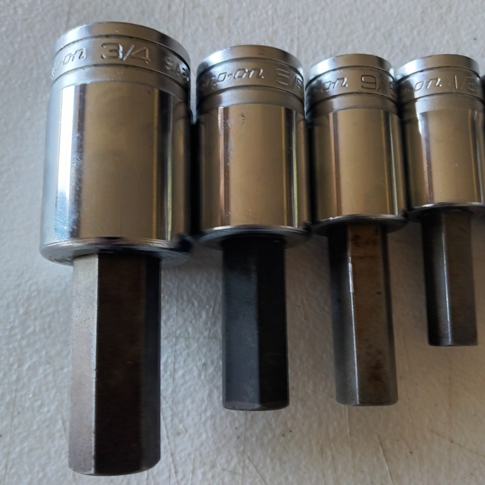 Snap-on 1/2″ Drive Allen/Hex SAE Socket Bit Set 5/16-3/4, 7 piece set