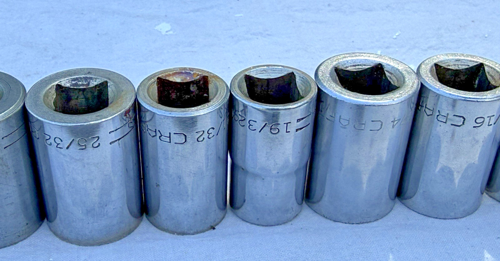 Craftsman Socket Set Vintage 70s 80s V-Series 1/2” Drive 21 Pieces Mechanic Tool
