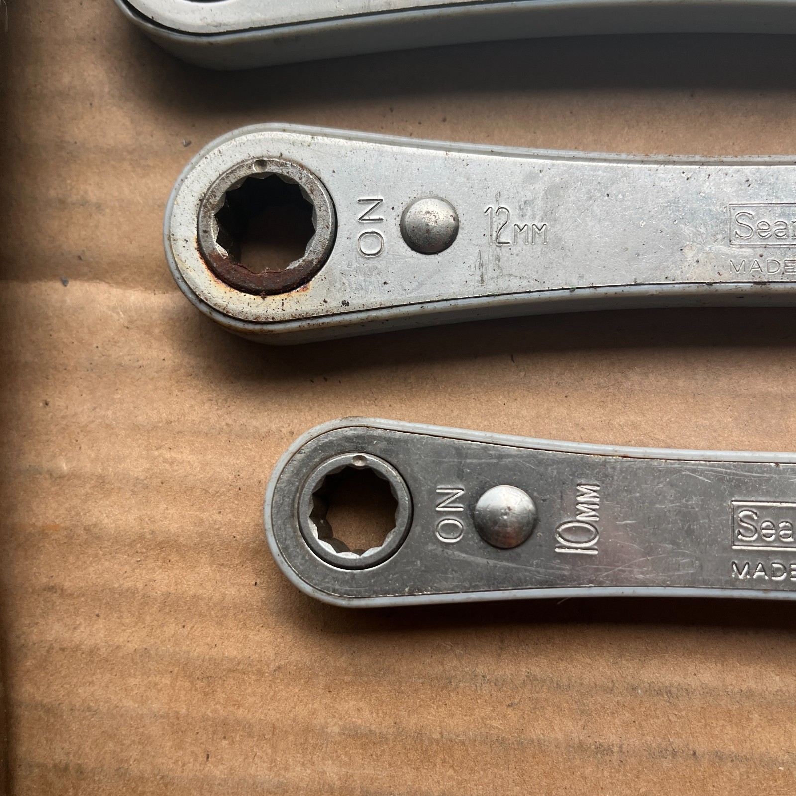 Sears Craftsman 4369 Metric Box End Ratcheting Wrench Set 4 Pc 10mm-19mm