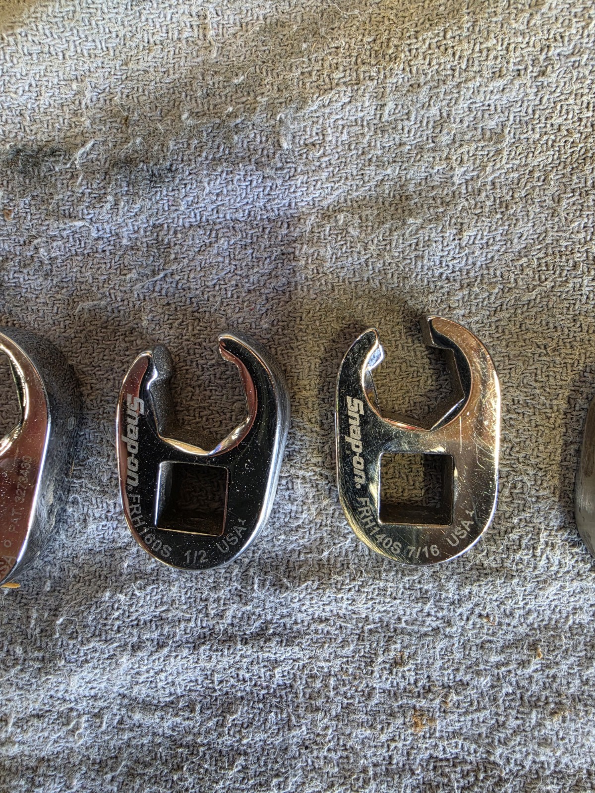 Snap-on 7pc 3/8″ Drive SAE 6-Point Flank Drive Flare Nut Crowfoot Set 3/8″-3/4