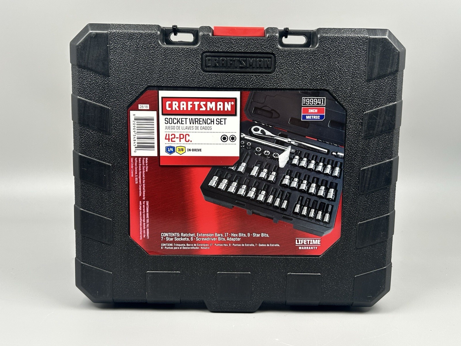Craftsman 42-Pc 1/4 & 3/8 Drive Hex Torx Bit Socket Wrench Set 99941 – New