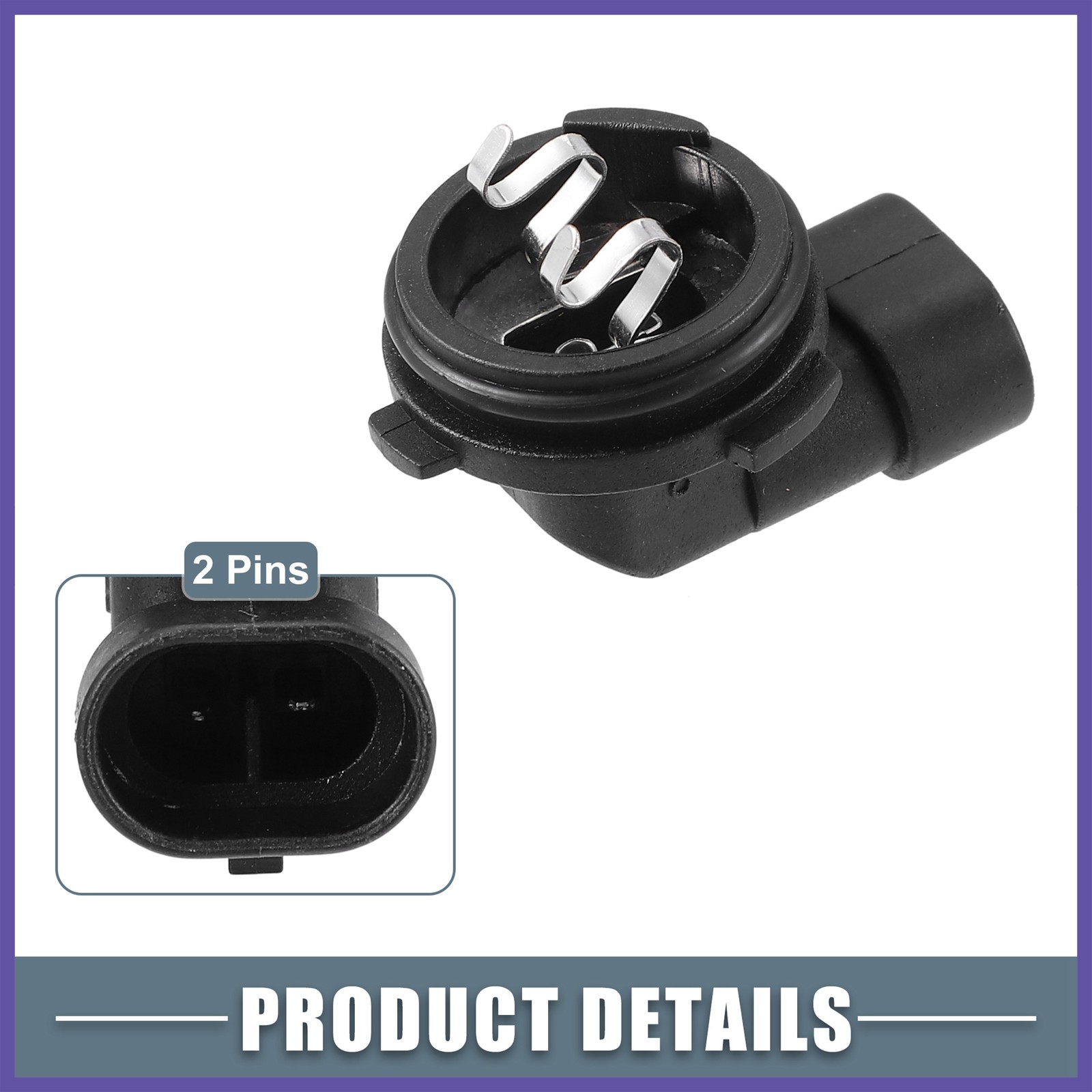 Fog Light Bulb Holder Socket 1445 H1 Fits For Automotive Vehicle Plastic Black