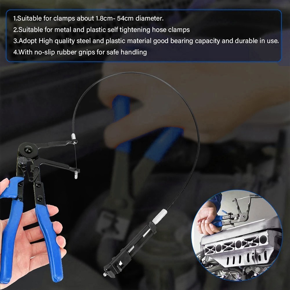 10Pc Hose Clamp Pliers Remover Kit with Long Reach Wire Spring Hose Clamp Pliers