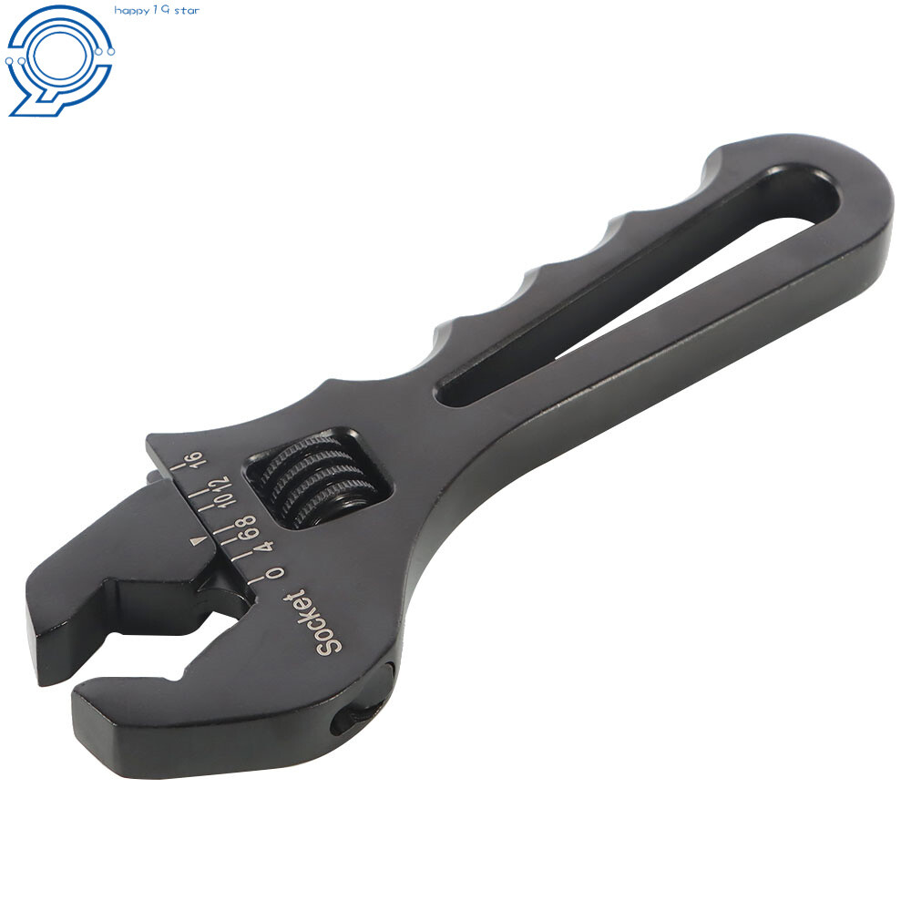 3AN-16AN Adjustable Wrench Tool For Hose End Fitting Black Aluminum
