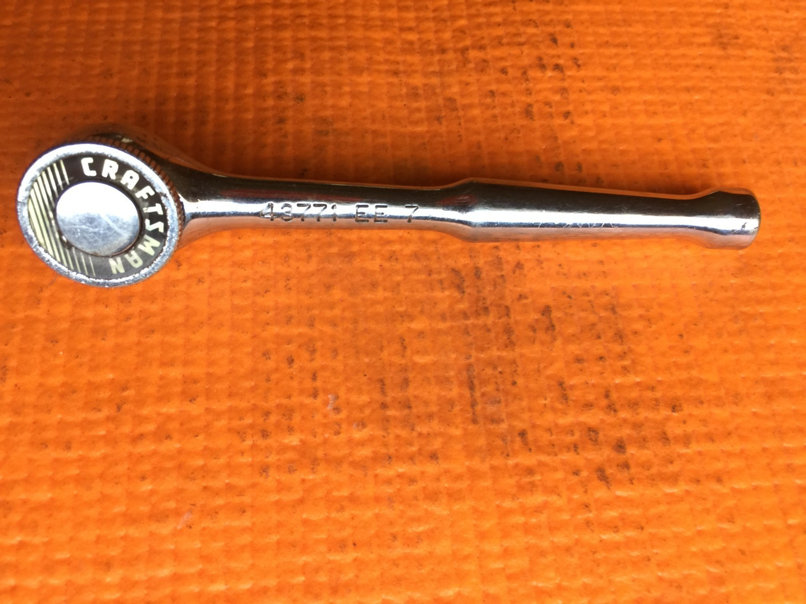 Vintage Craftsman Thumb Wheel 1/4 inch Quick Release Ratchet 43771 EE 7 USA