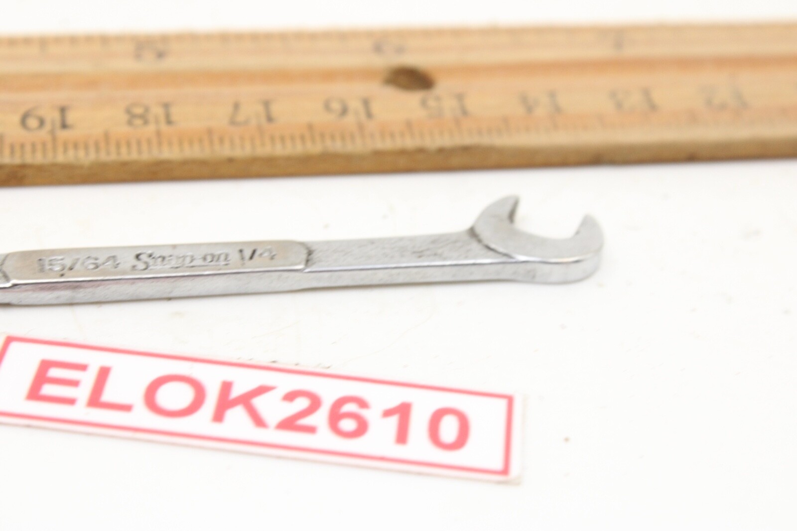 Snap-on DS1516 15/64″ X 1/4″ SAE Chrome Open End Ignition Wrench USA