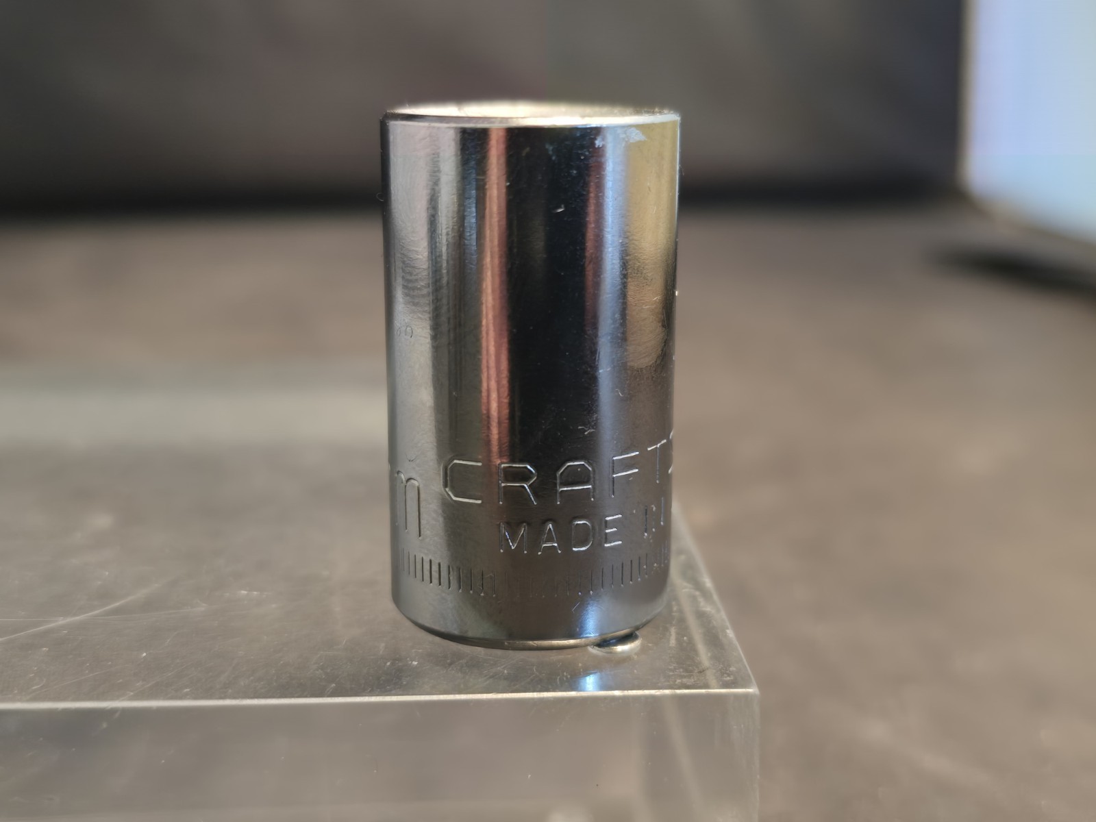 Vintage Craftsman 15mm Socket 1/2″ Dr. 12 Pt. Shallow Socket G 44236 USA