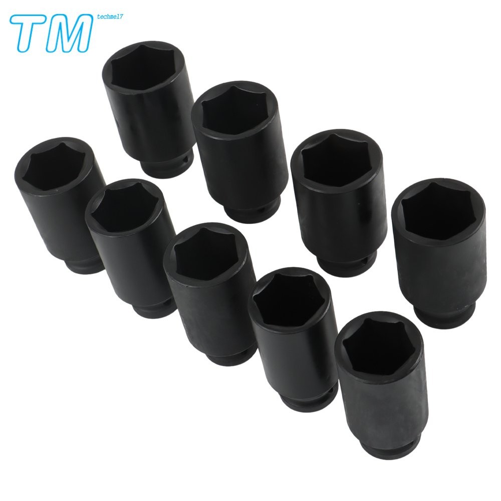 9× 29-38mm Impact Socket Tool Kit 1/2″ Drive Metric Axle Hub Nut Socket 6 Point