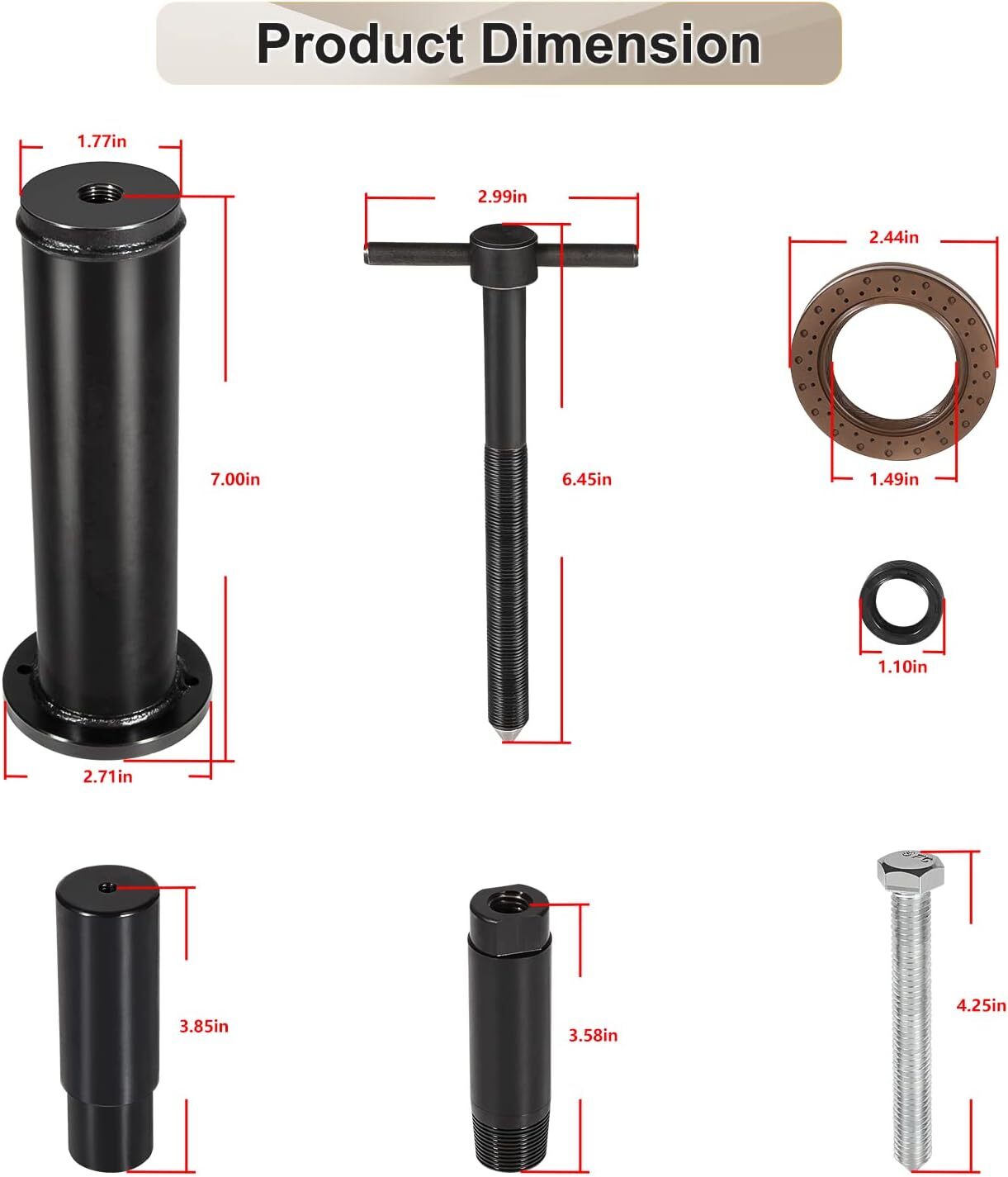 For Ford Focus Festiva DCT DPS6 Dual Clutch Transmission Seal Installer Tool Kit