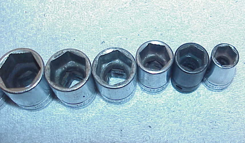9 pcs Snap On 1/2” Drive Shallow Socket Set 6pt. 1-1/8″ – 1/2″ TW361 TW341 TW321