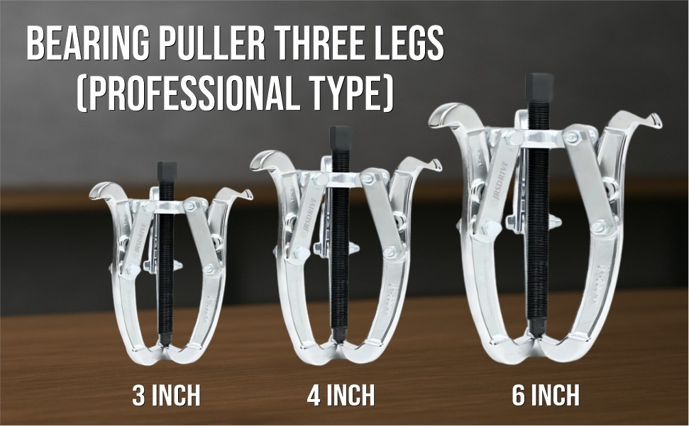 jrsdrive 3 leg Bearing Puller set of 3 pieces 3″, 4″ and 6″ drop forged steel