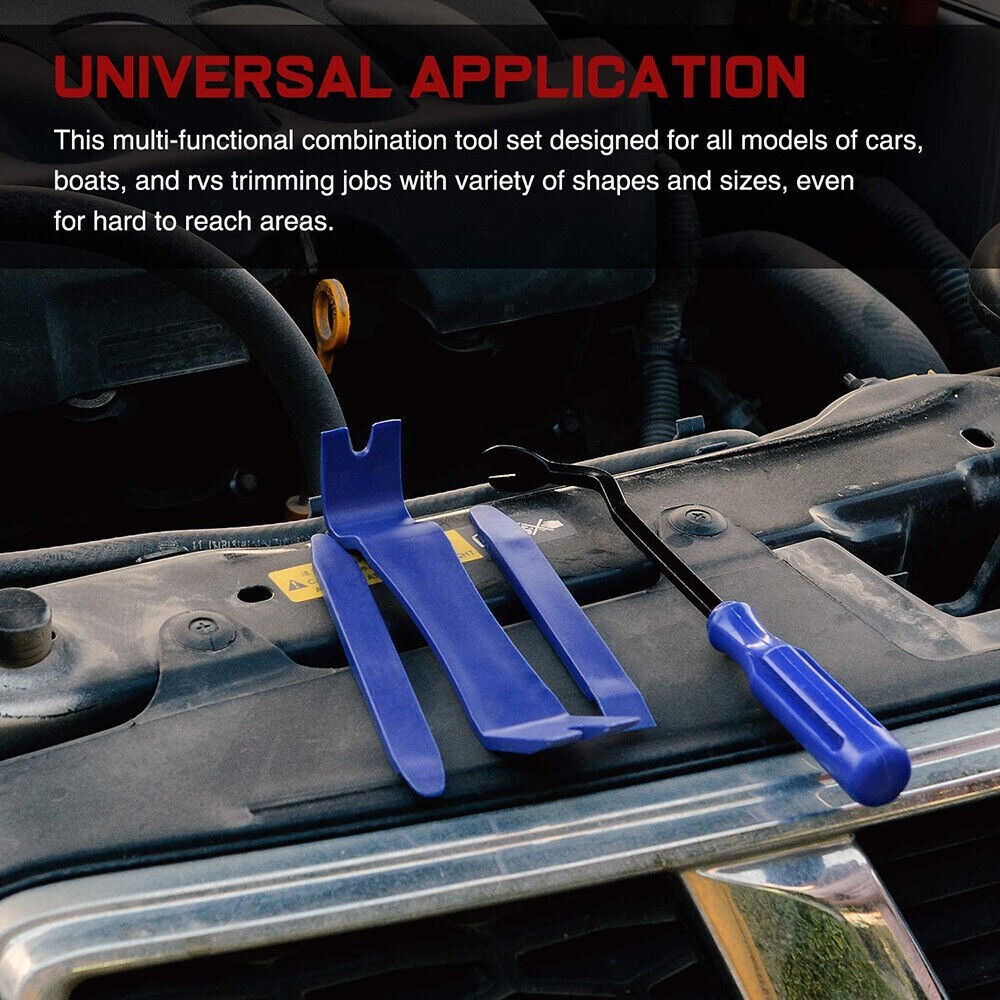 Plastic Trim Removal Pry Tool Set fits Car Radio Panel Door Dash Clip Fasteners