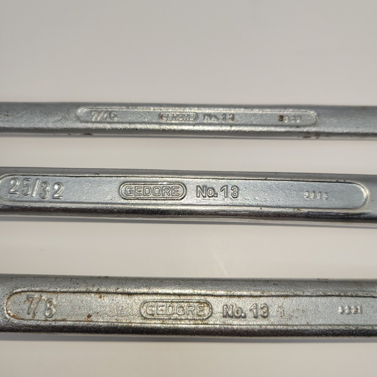 3 12 point combination – 7/16”X3/8” – 25/32”X3/4” – 7/8”X13/16” – GEDORE India