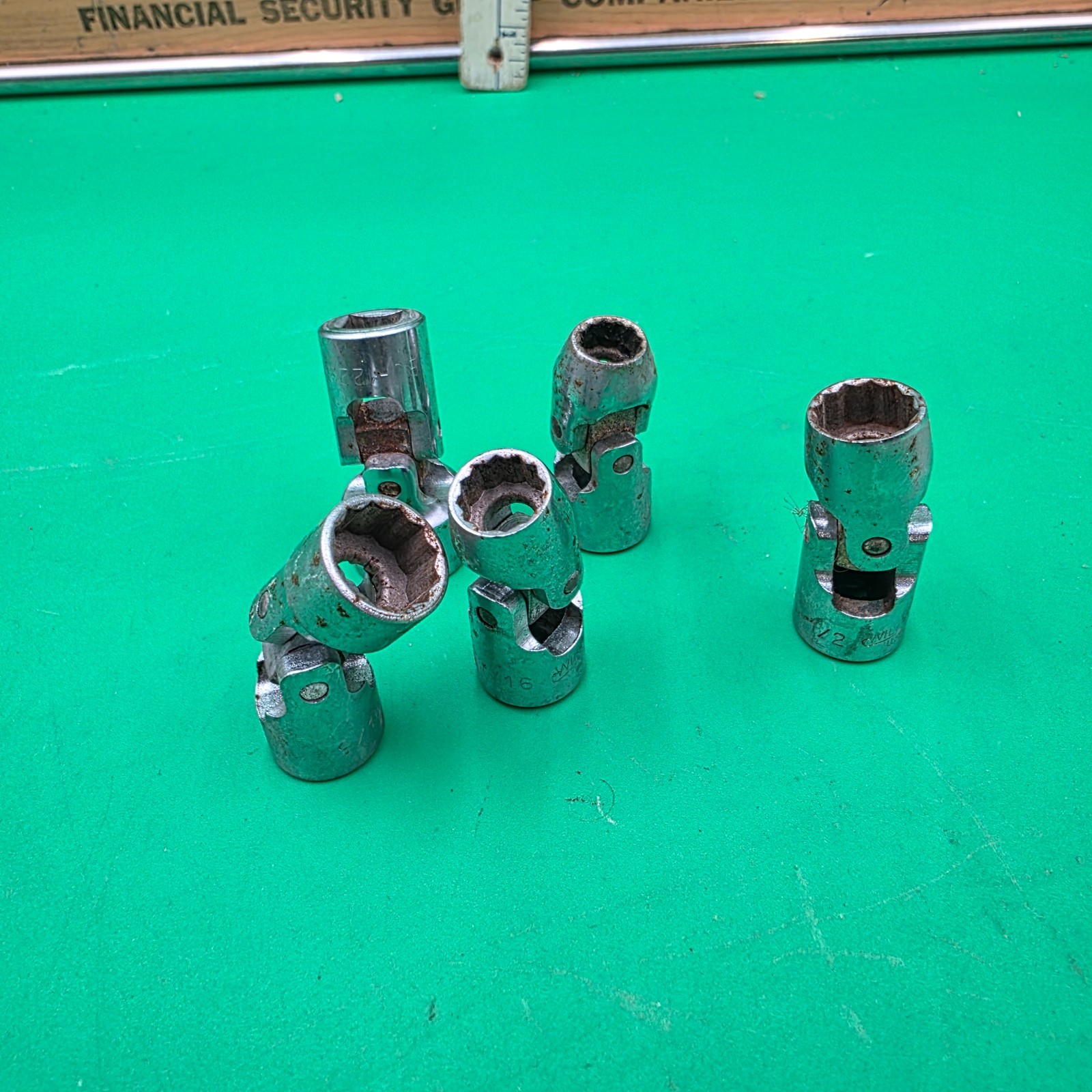 Used Lot of 5 Williams Universal Joint Sockets BU- 1212, 1216, 1218, 1214, 1222