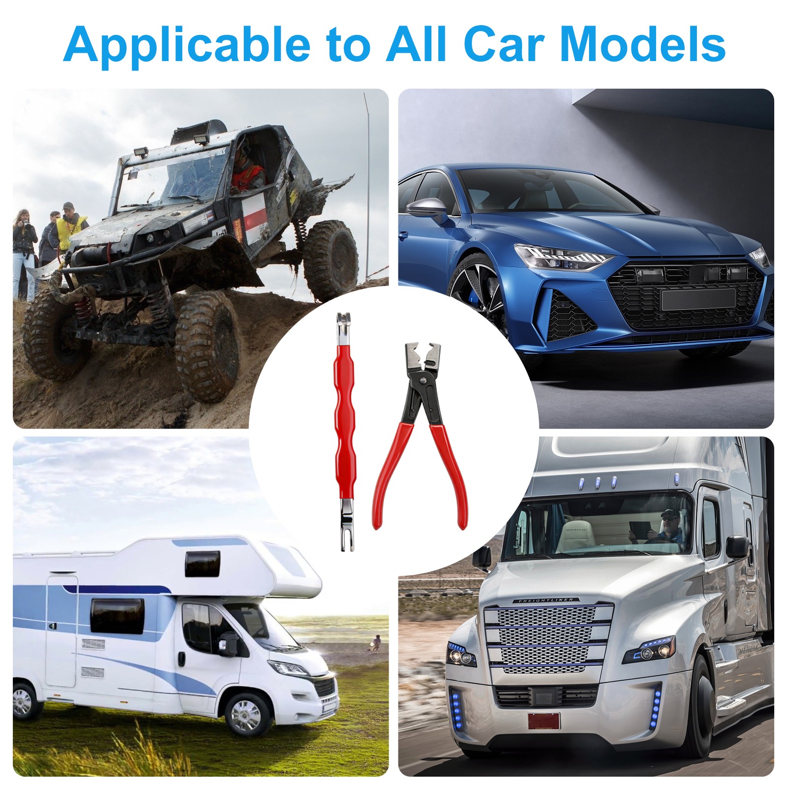 2PCS Car Electrical Disconnect Pliers Hose Clamp & Wire Connector Separator Tool