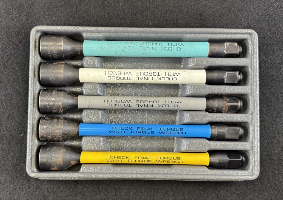 Snap-On 305TSKTA 5 pc Torque Limiting Color Coded Extension Set