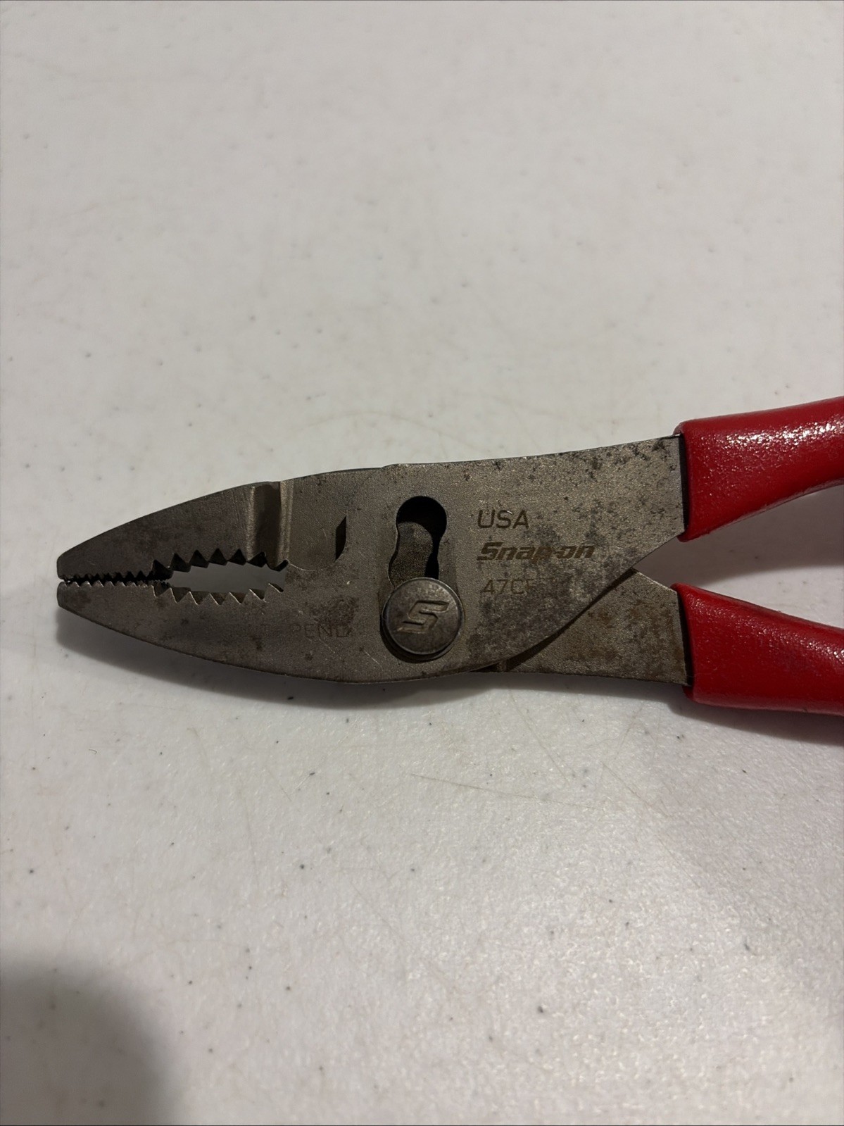 Snap-On Tools USA 47CF 8” Long RED Talon Comfort Grip Slip Joint Pliers