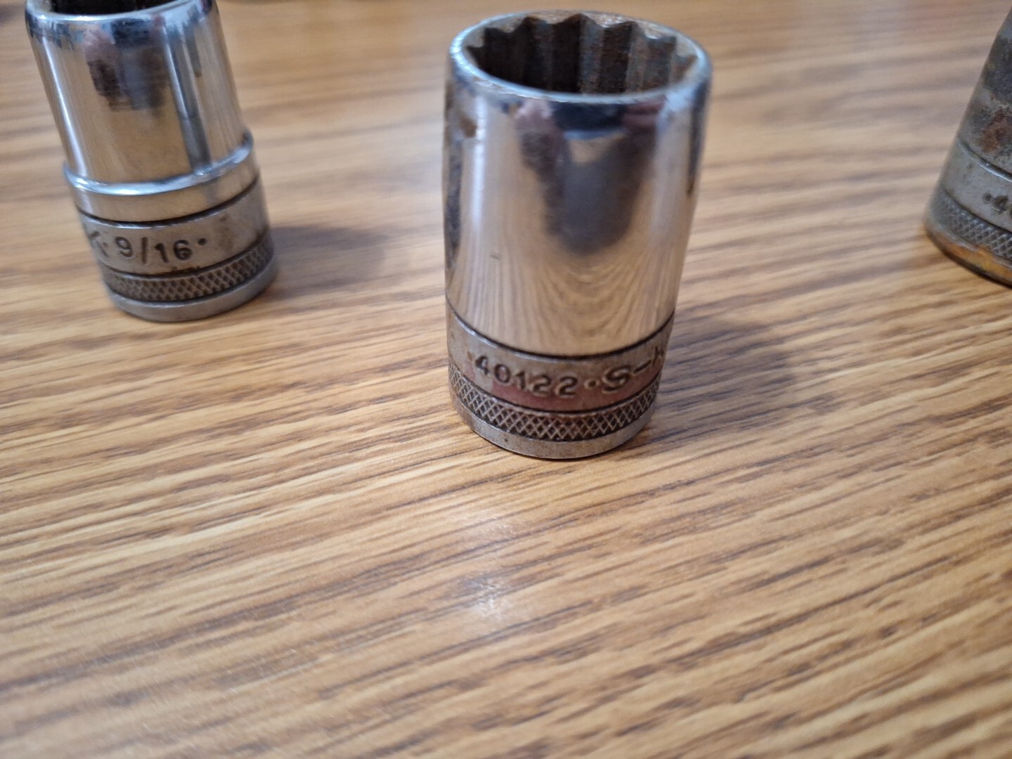 Vintage S-K Wayne Tools 1/2″ Drive 12 Point Sockets & 6 Point Socket