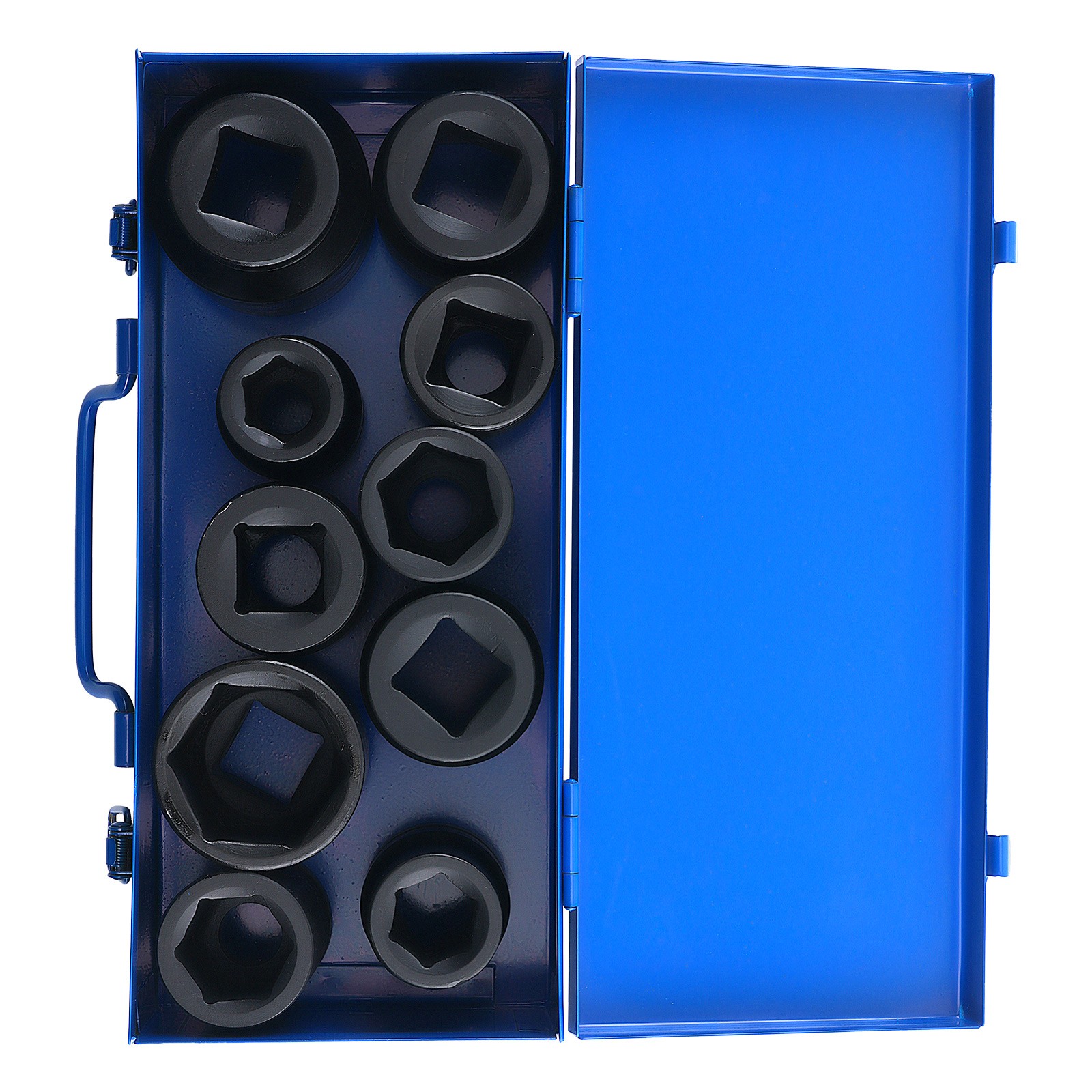 10pc 1in Drive Impact Socket Set 22-50mm 6-Point CR-V Truck Repair Tools