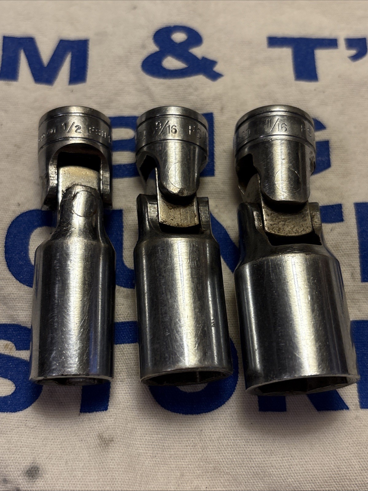 Snap-on Tools USA 3/8″ Dr 3pc Deep Swivel Sockets 1/2″ 9/16″ 11/16″ FSU16,18,22
