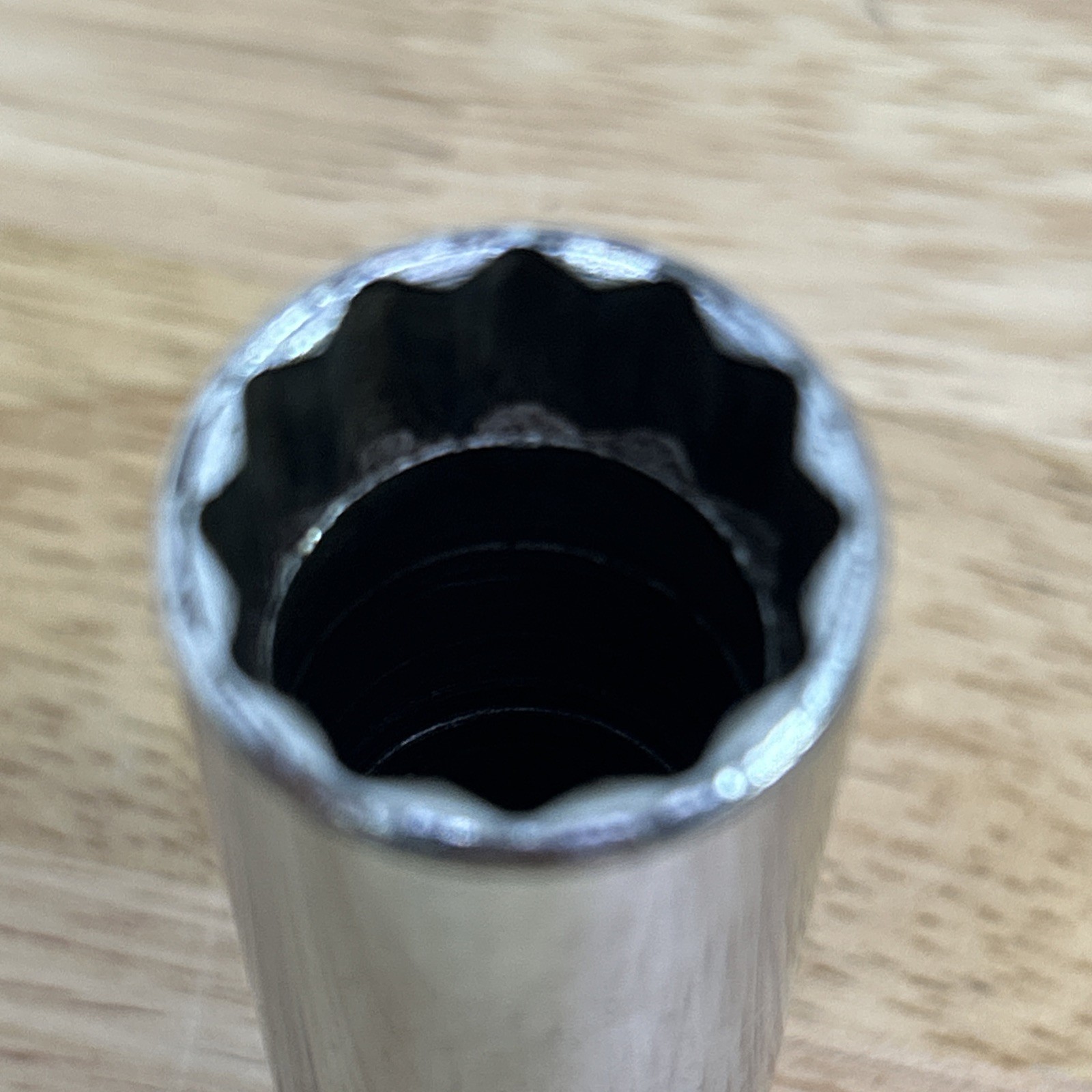 Snap-on Tools 3/8″ Drive 3/4″ 12 Point Deep Chrome Socket SF241 USA Vintage
