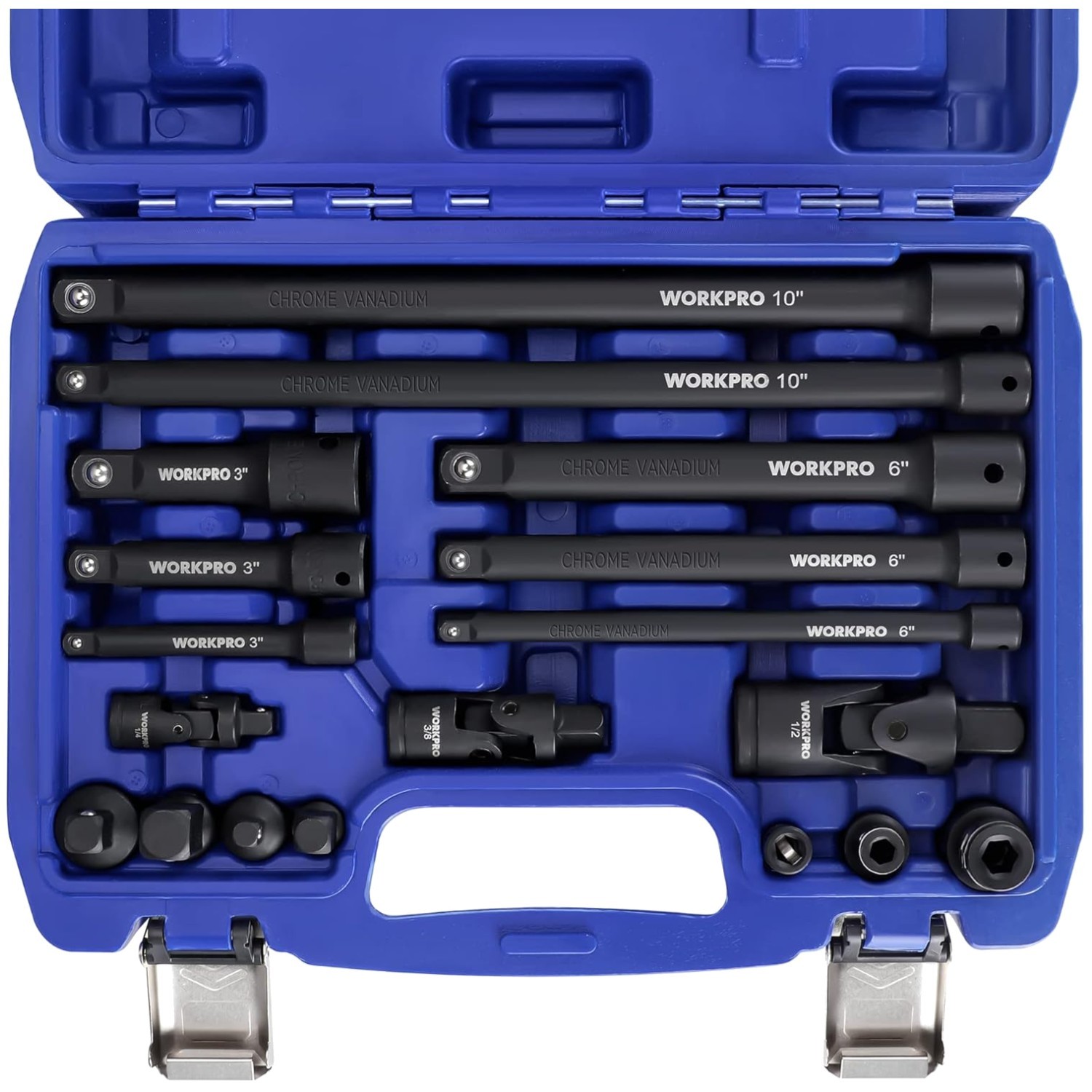 Chrome Vanadium Steel 18-Piece Socket Extension Kit