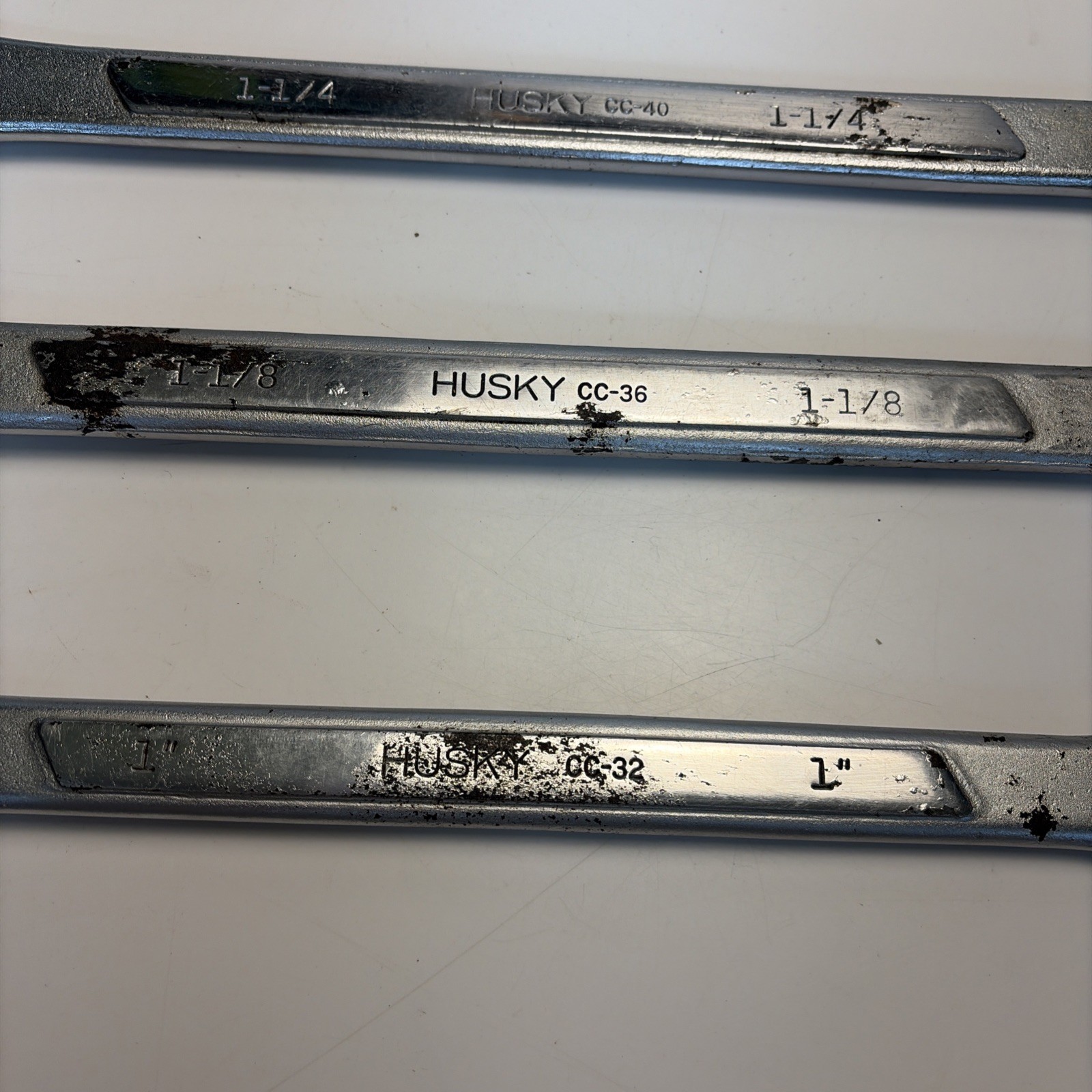 Vintage Husky USA Combination Wrench Set CC32 CC36 CC40 1″ – 1-1/4″