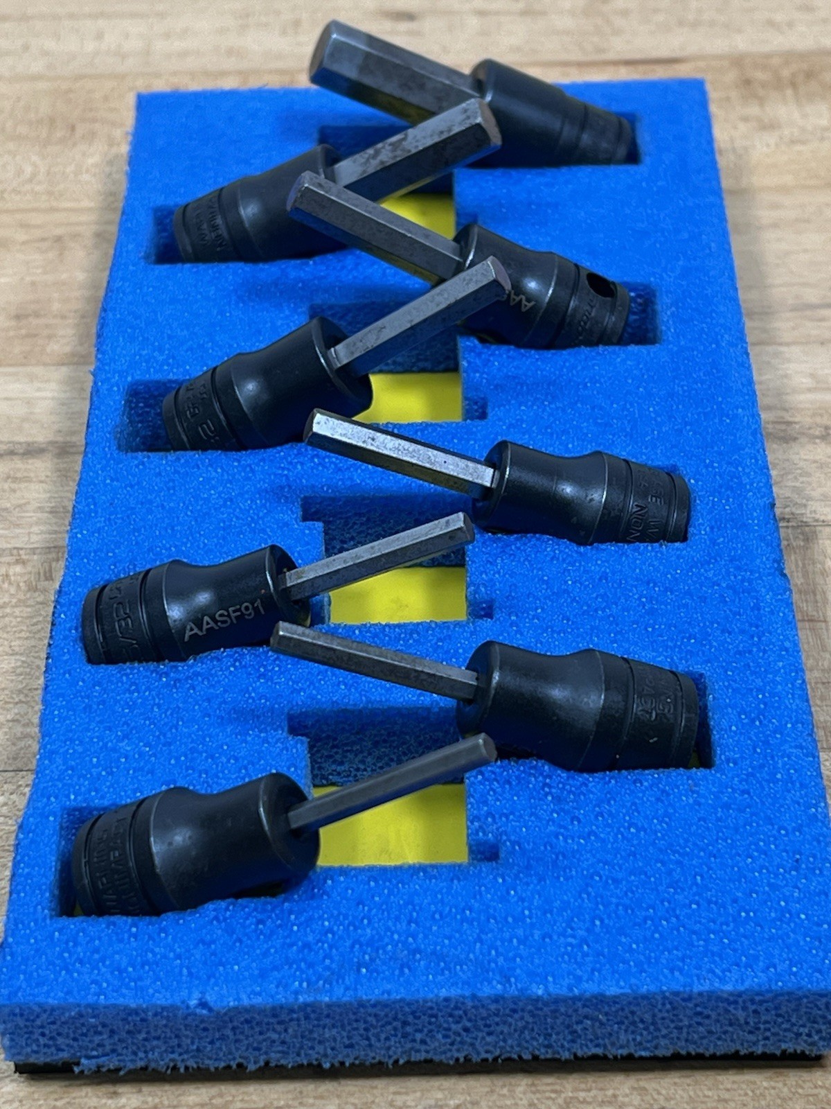Snap On SAE Hex Bit Driver Socket Set 3/8″ Drive 8pc Industrial Finish 208EGFAY