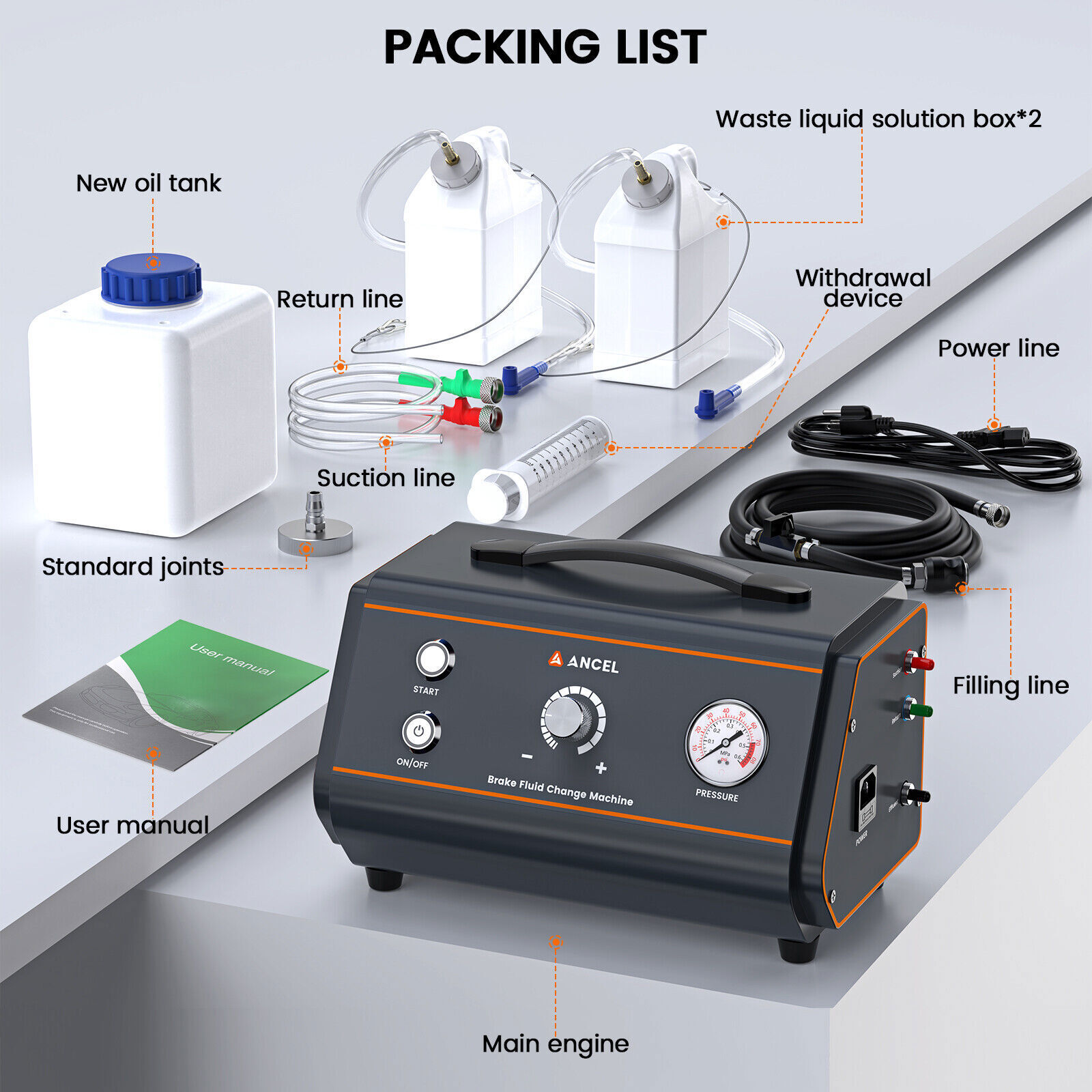 Automotive Vacuum Brake Pressure Bleeder Exchanger Brake System Bleeding Tool