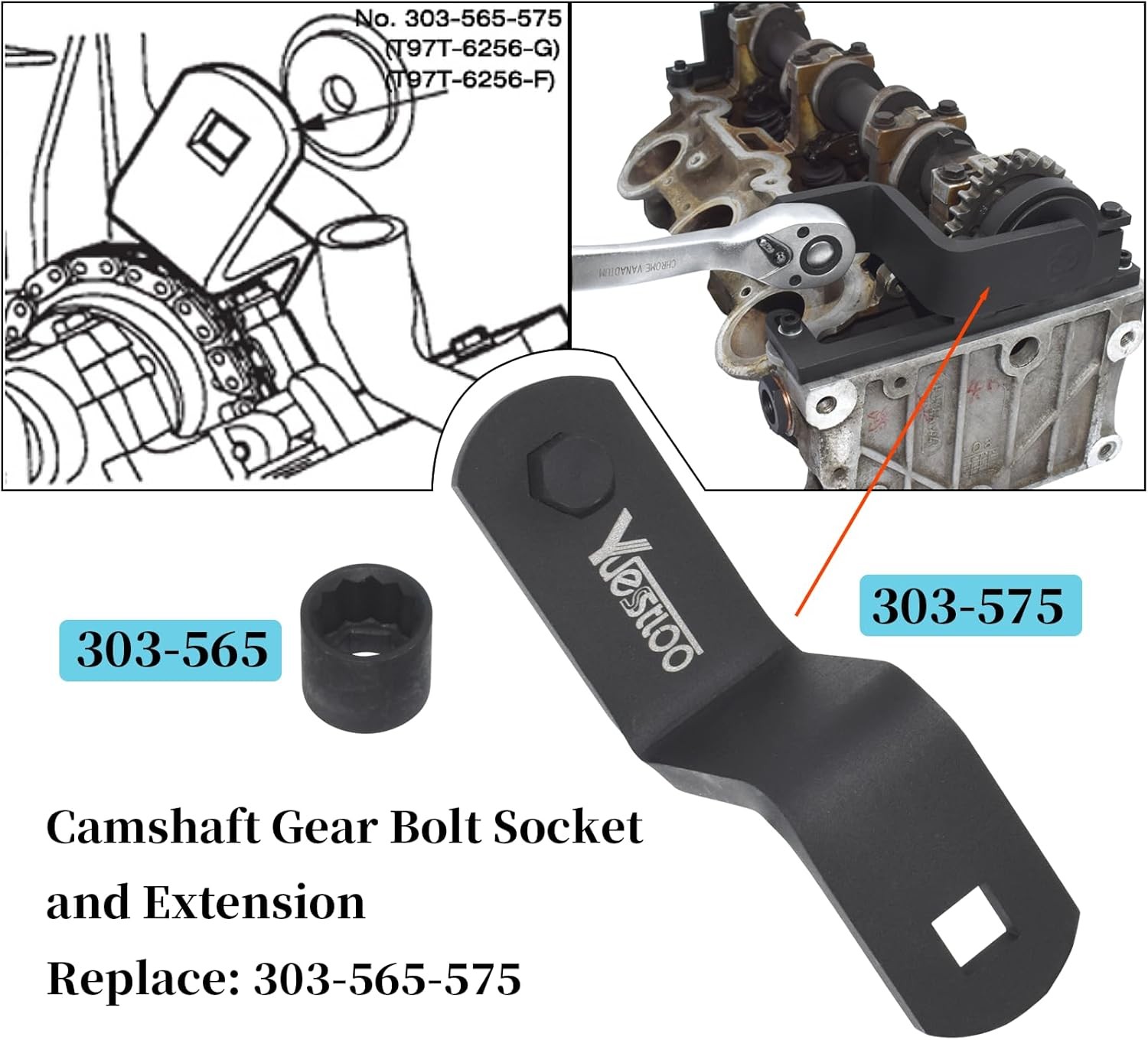 Camshaft Timing Tool Kit for Ford Mustang Explorer 4.0L V6 SOHC w/ Case